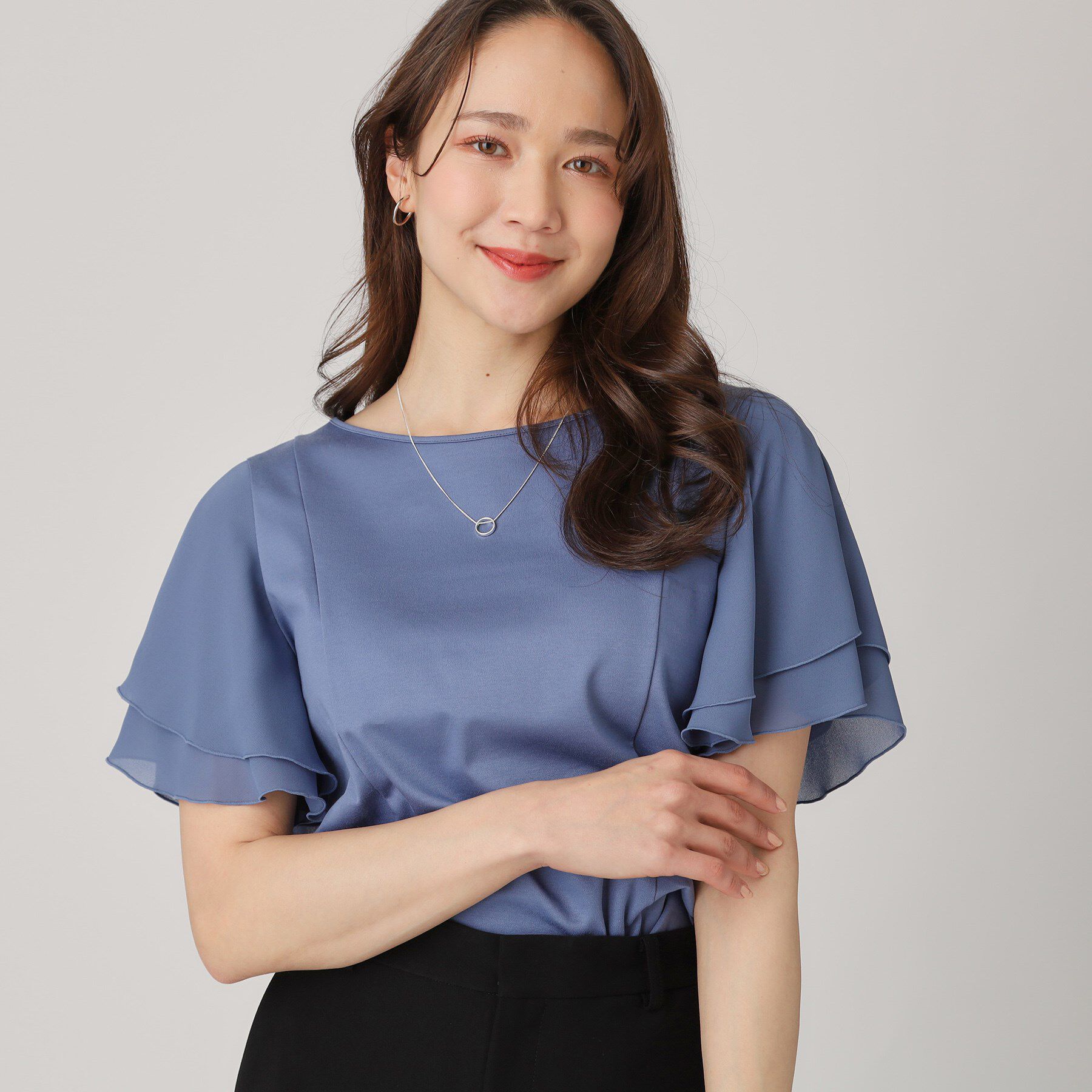 COUP DE CHANCE「【洗える／日本製】異素材組合せのジャージートップス」|Tシャツ・カットソー|