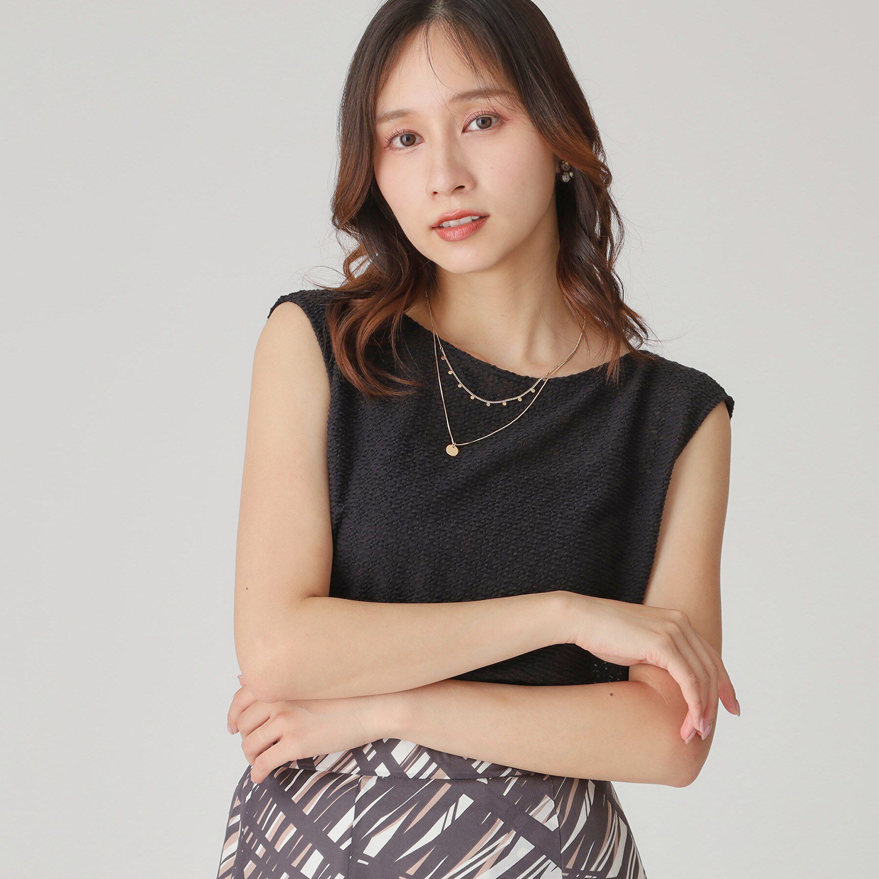 COUP DE CHANCE「【手洗い可／日本製】ジャカードジャージトップス」|Tシャツ・カットソー|