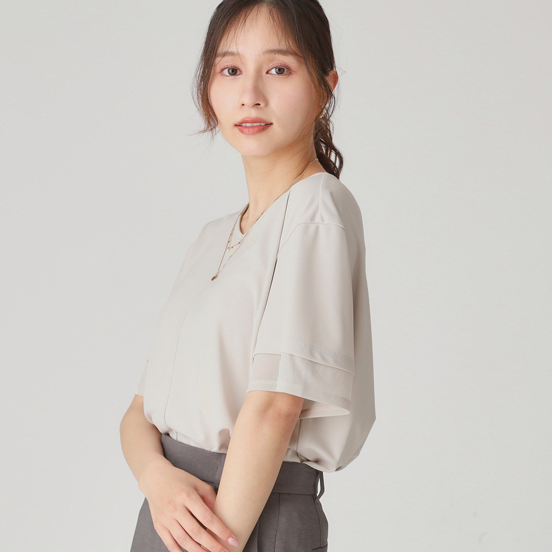 COUP DE CHANCE「【手洗い可】リラクシージャージトップス」|Tシャツ・カットソー|