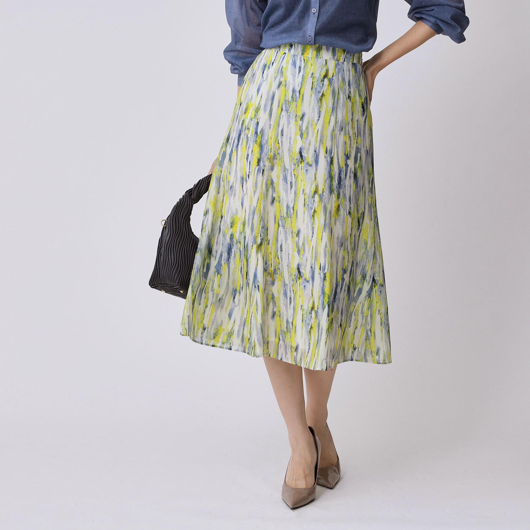 COUP DE CHANCE「【手洗い可／日本製】プリント柄スカート」|スカート|