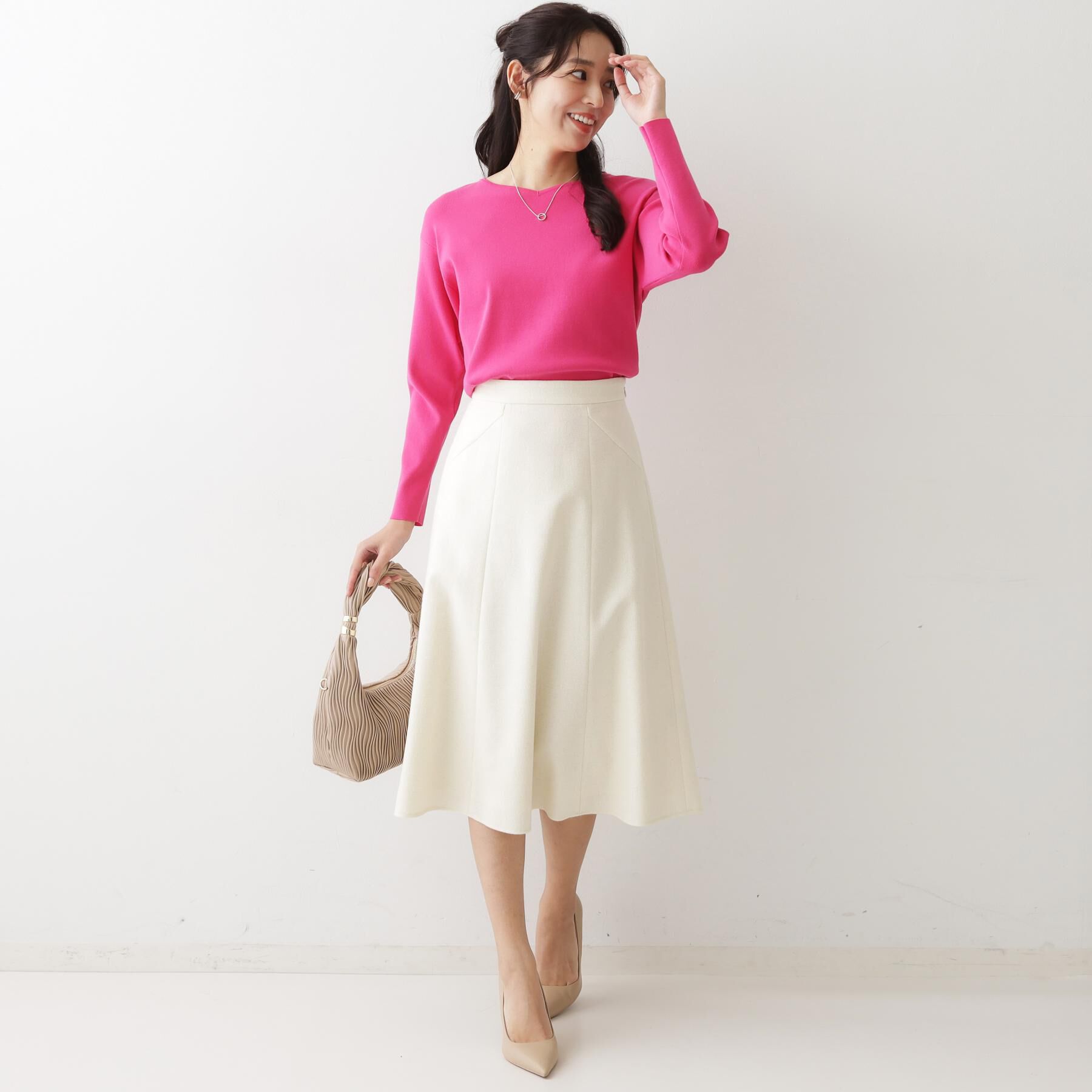 COUP DE CHANCE「【日本製】ラメ混ツイードフレアースカート」|スカート|