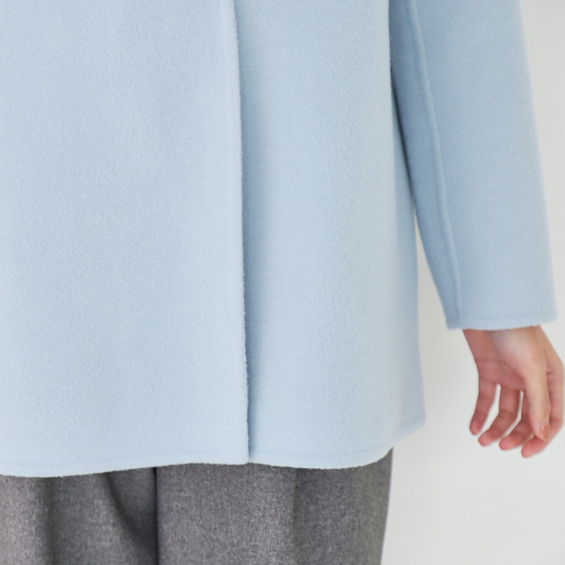 COUP DE CHANCE「【リバー仕立て／裏地無し】軽く羽織れるウールリバーコート」|ステンカラーコート|