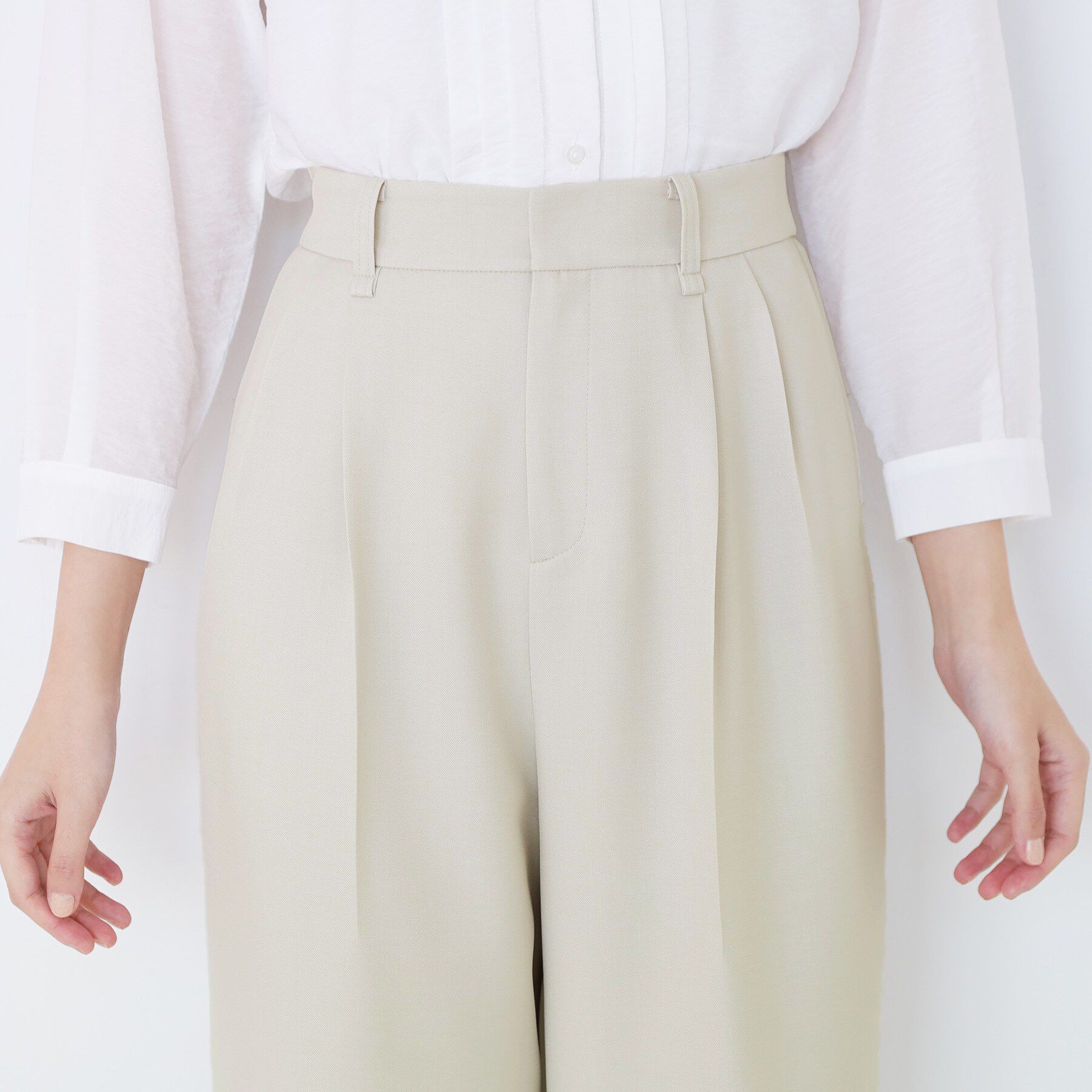 COUP DE CHANCE「【手洗い可】タック入りワイドパンツ」|その他|