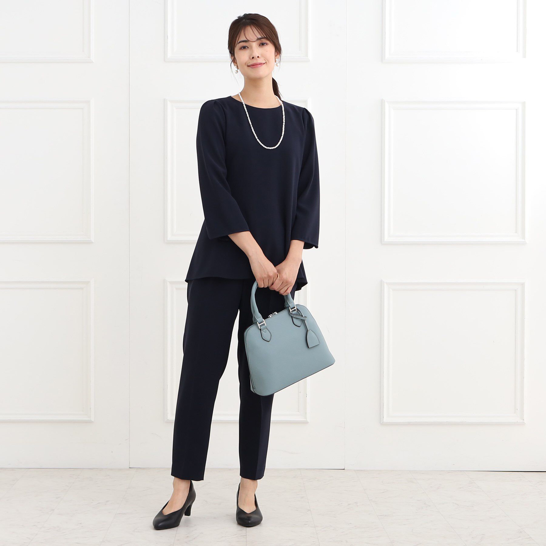 Reflect「【フォーマル/洗える/セットアップ可】ぺプラムデザインブラウス」|シャツ・ブラウス|