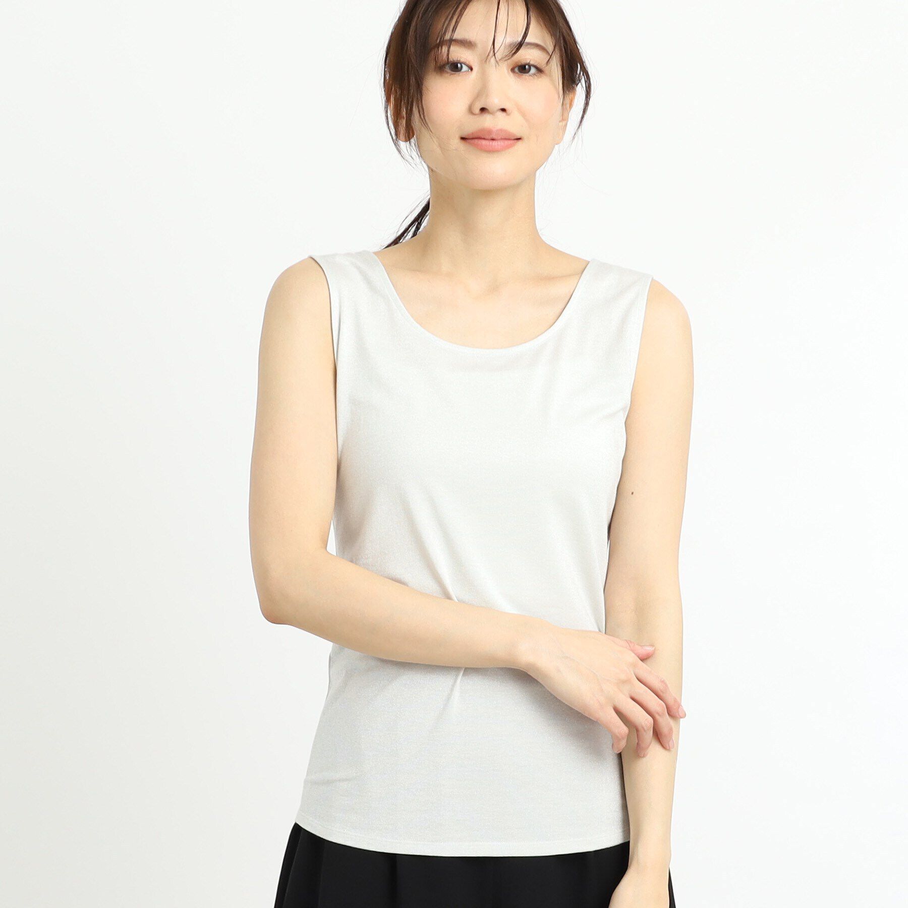 Reflect「【洗える】ベーシックラメタンクトップ」|キャミソール|