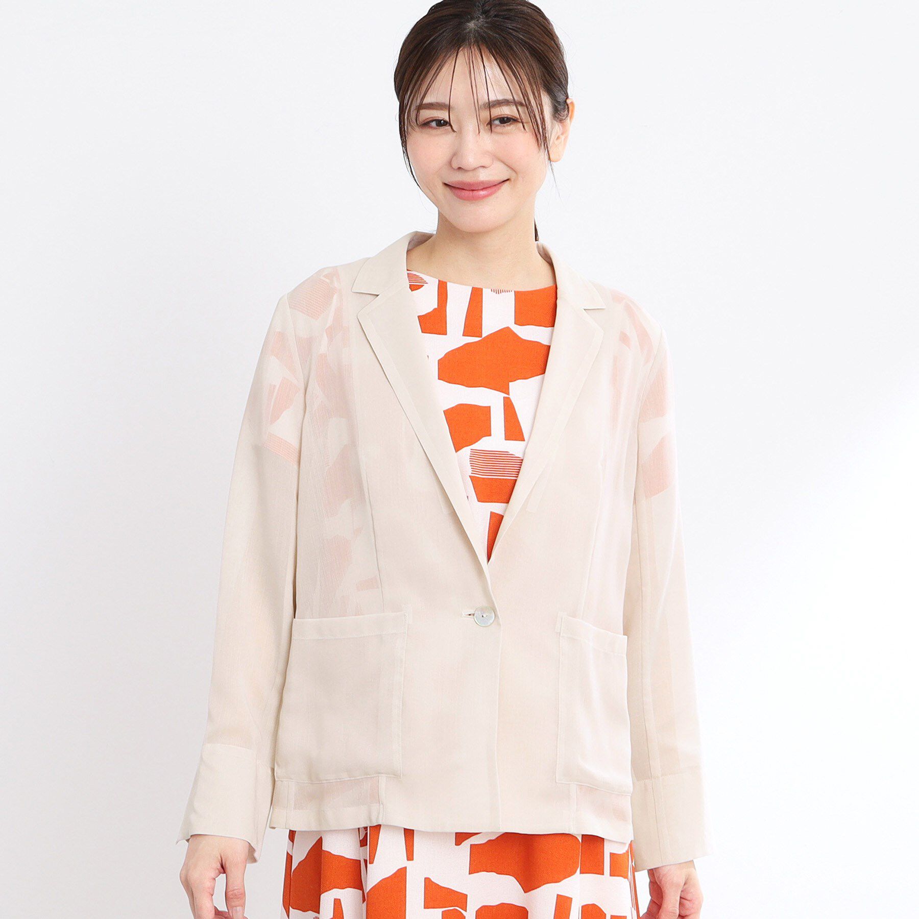 Reflect「【接触冷感／洗える】シアージャケット」|テーラードジャケット|