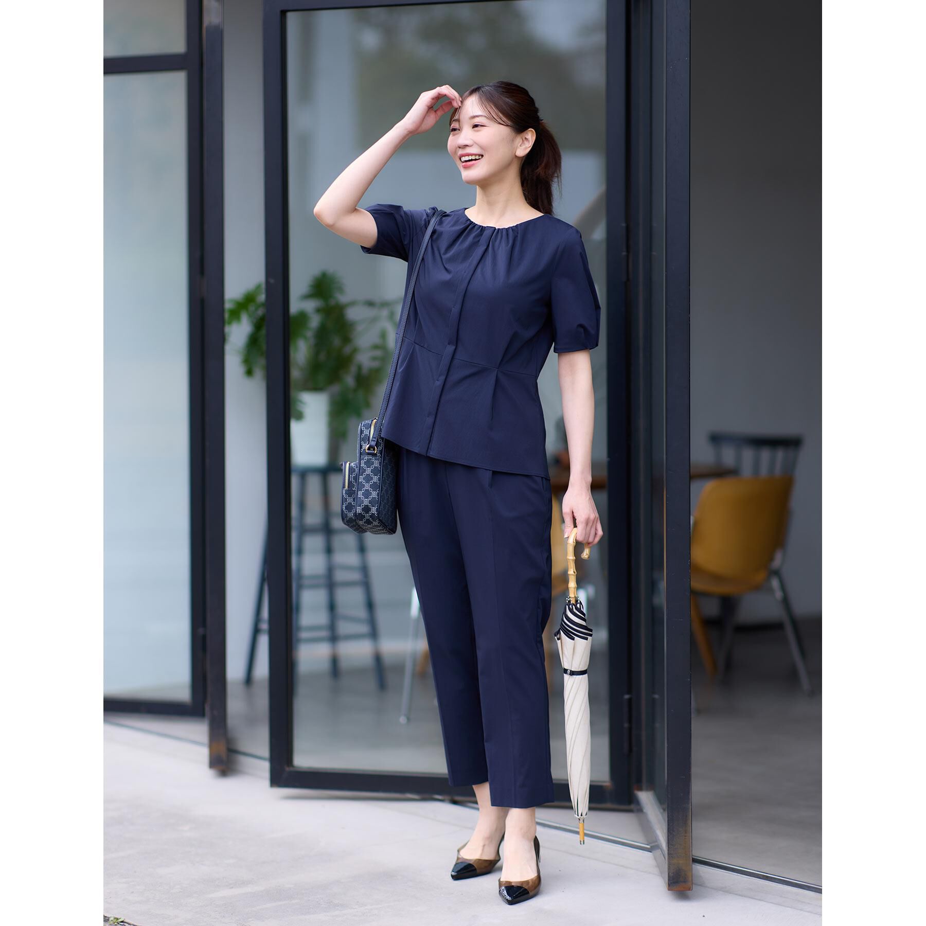 Reflect「【晴雨兼用／紫外線遮蔽率99％以上／雨の日もおしゃれに◎】バンブーハンドル長傘」|傘|