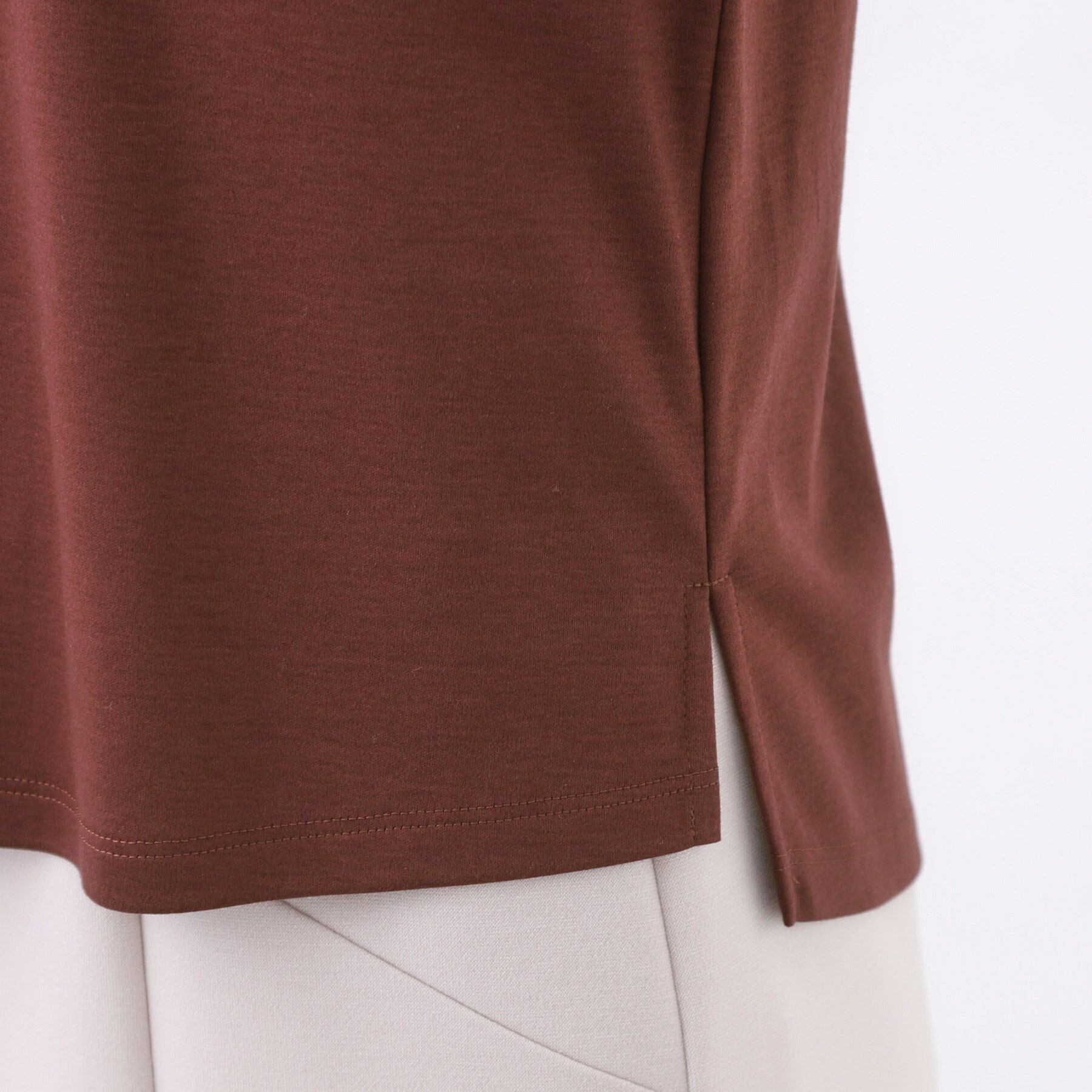 Reflect「【アウターを着てもすっきり／手洗い可／インナーにおすすめ◎】六分袖プルオーバージャージ」|Tシャツ・カットソー|