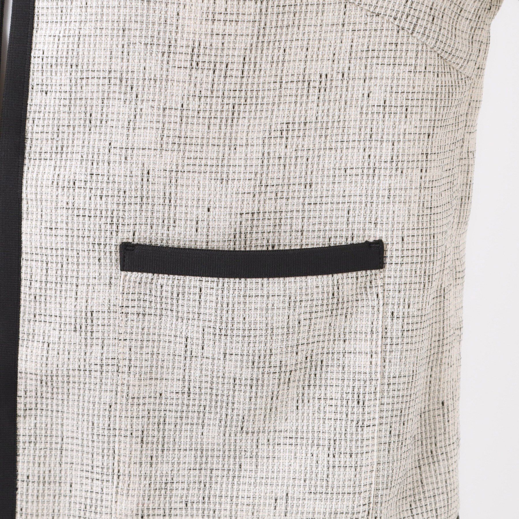 Reflect「【軽い着心地】メッシュツイードジャケット」|ノーカラージャケット|