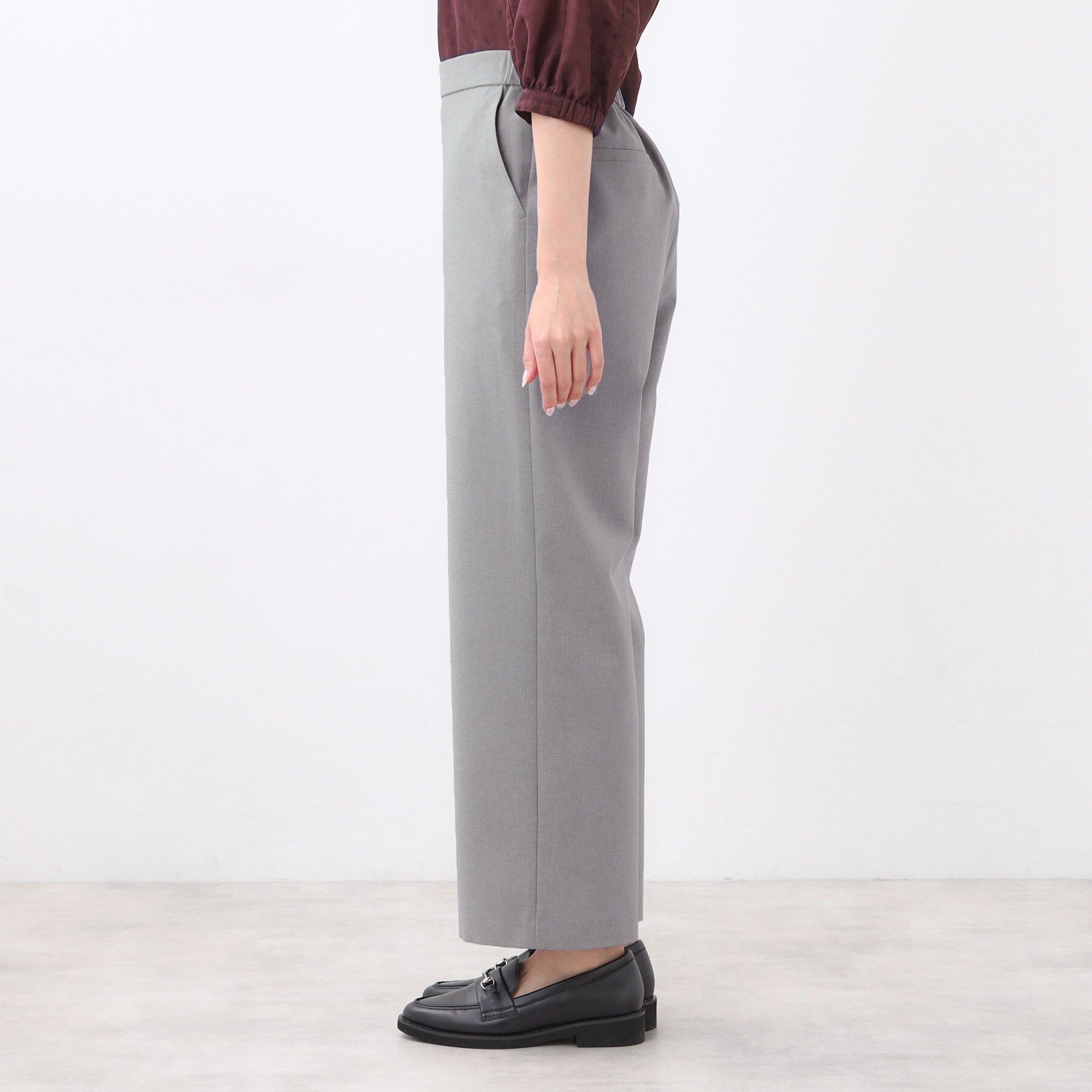 Reflect「【撥水加工で裾が汚れにくい◎／ウエスト総ゴム】ワイドストレートパンツ」|その他|