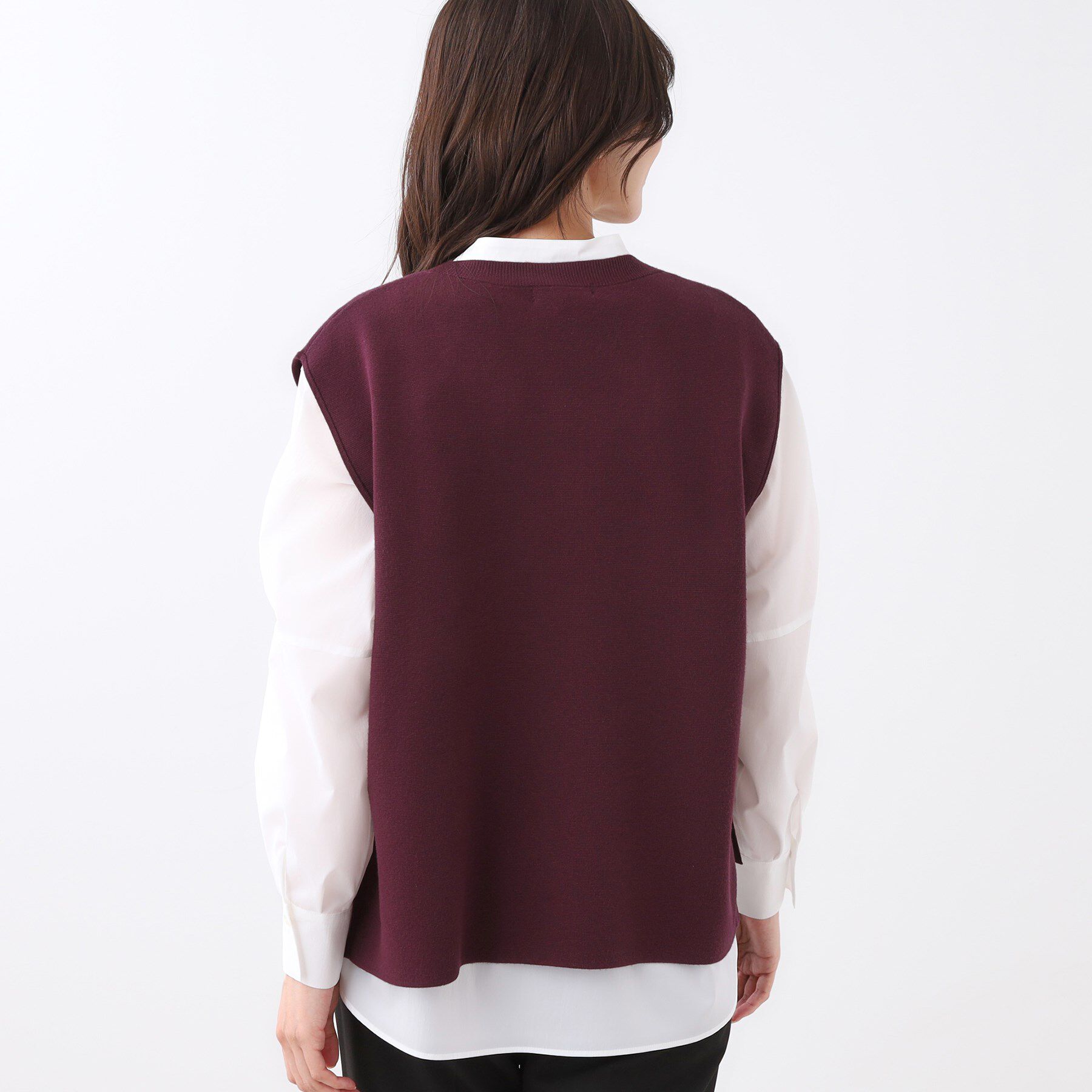 Reflect「【WEB先行カラーあり／セットアップ可】Vネックニットベスト」|ベスト・ジレ|