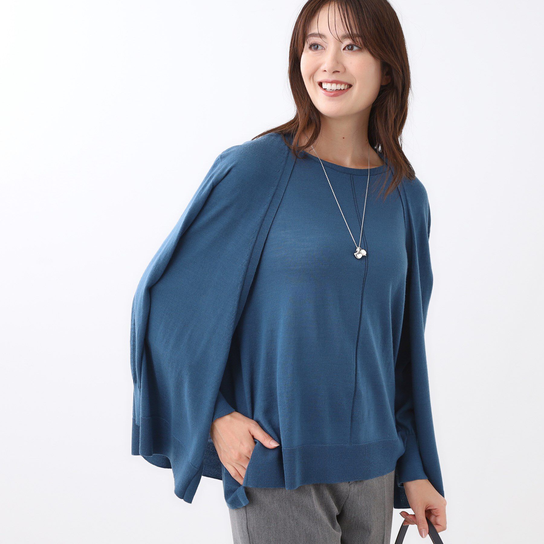 Reflect「【ちくちくしない／アンサンブル可／通勤におすすめ◎】オフボディ着流しカーディガン」|カーディガン|