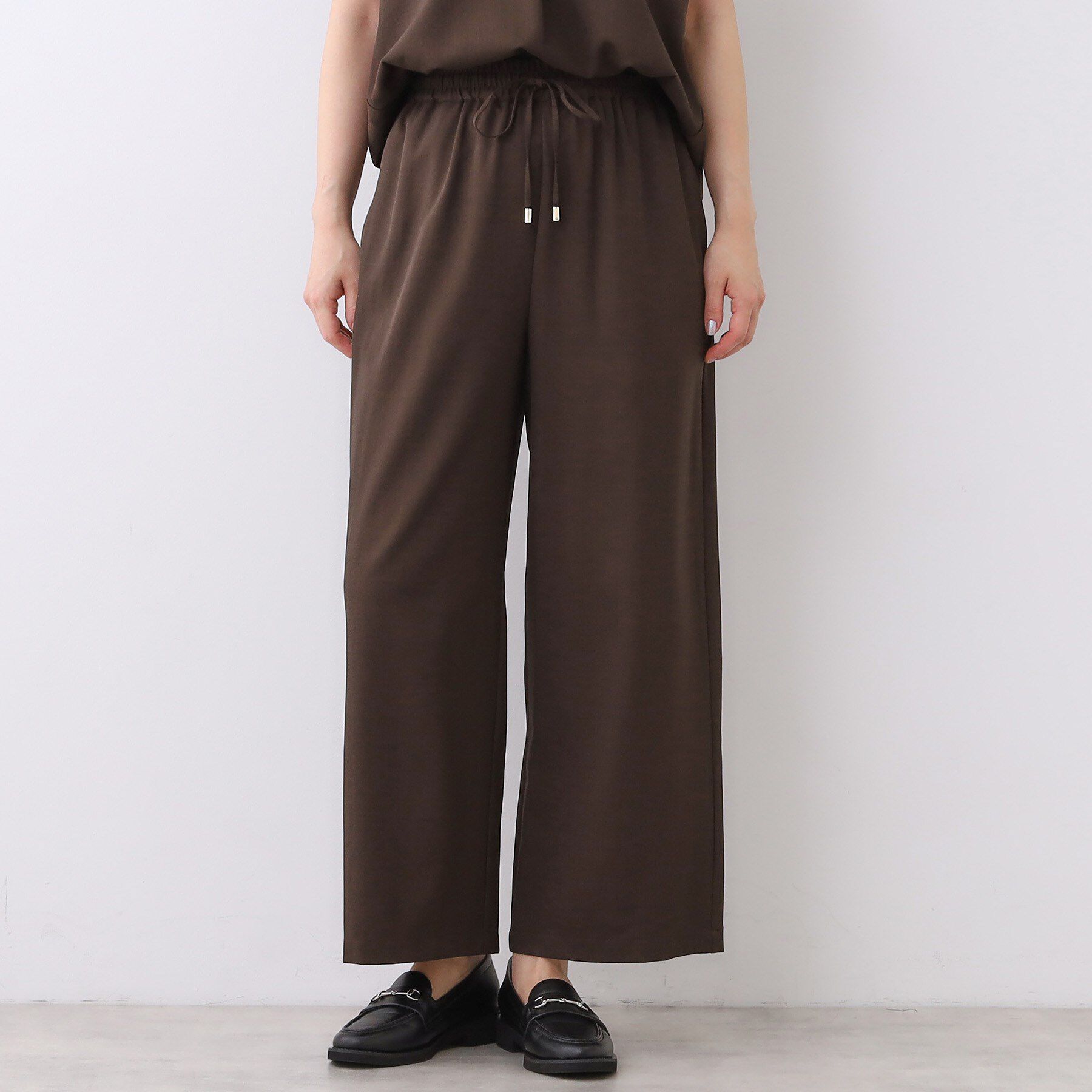 Reflect「【E‐QUALITY／ウエスト総ゴム／セットアップ／単品使いOK◎】ブラウス＋ストレートパンツセット」|スーツ|