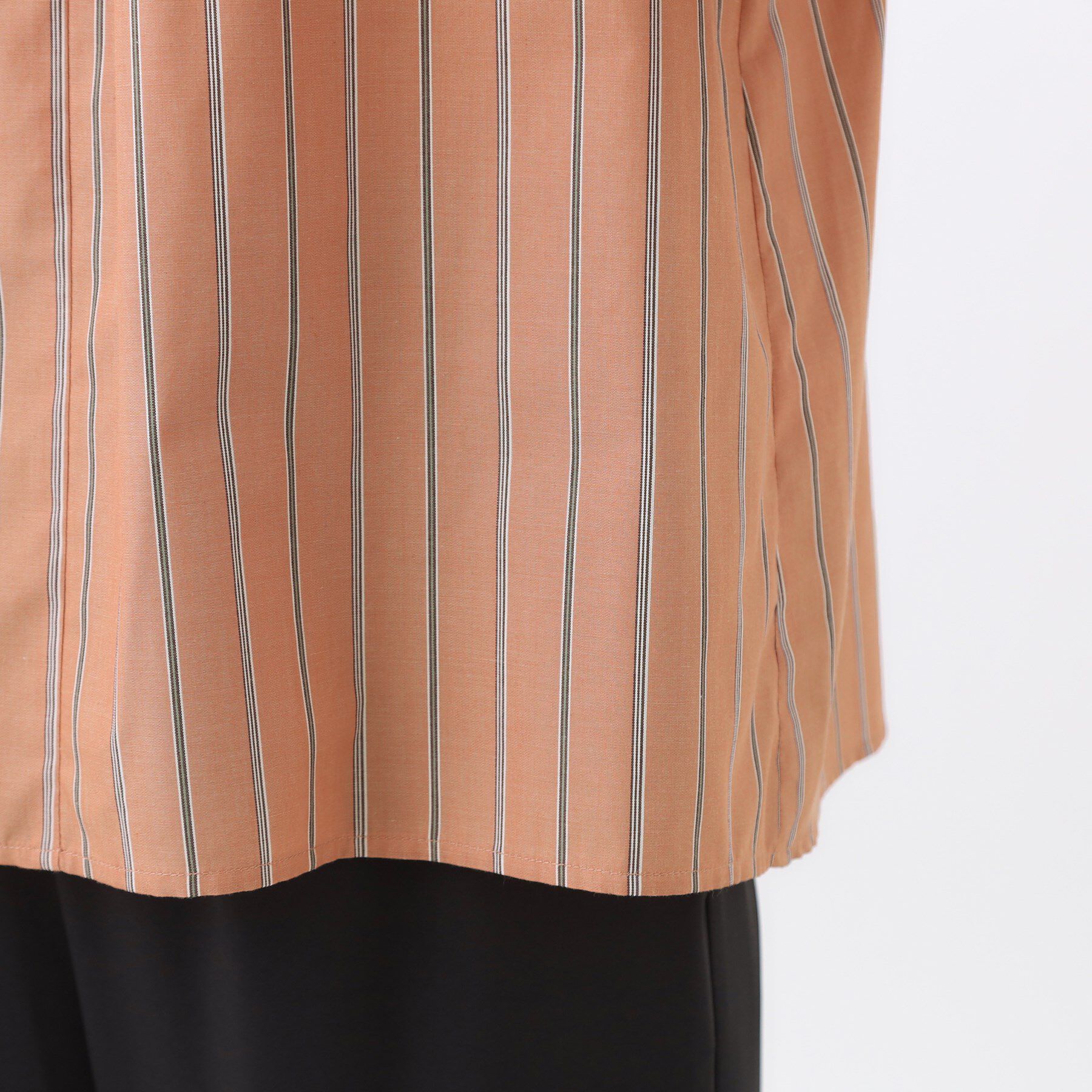 Reflect「【E‐QUALITY／体型カバー／ゆったり着られる◎】ストライプ&times;パフスリーブのブラウス」|シャツ・ブラウス|