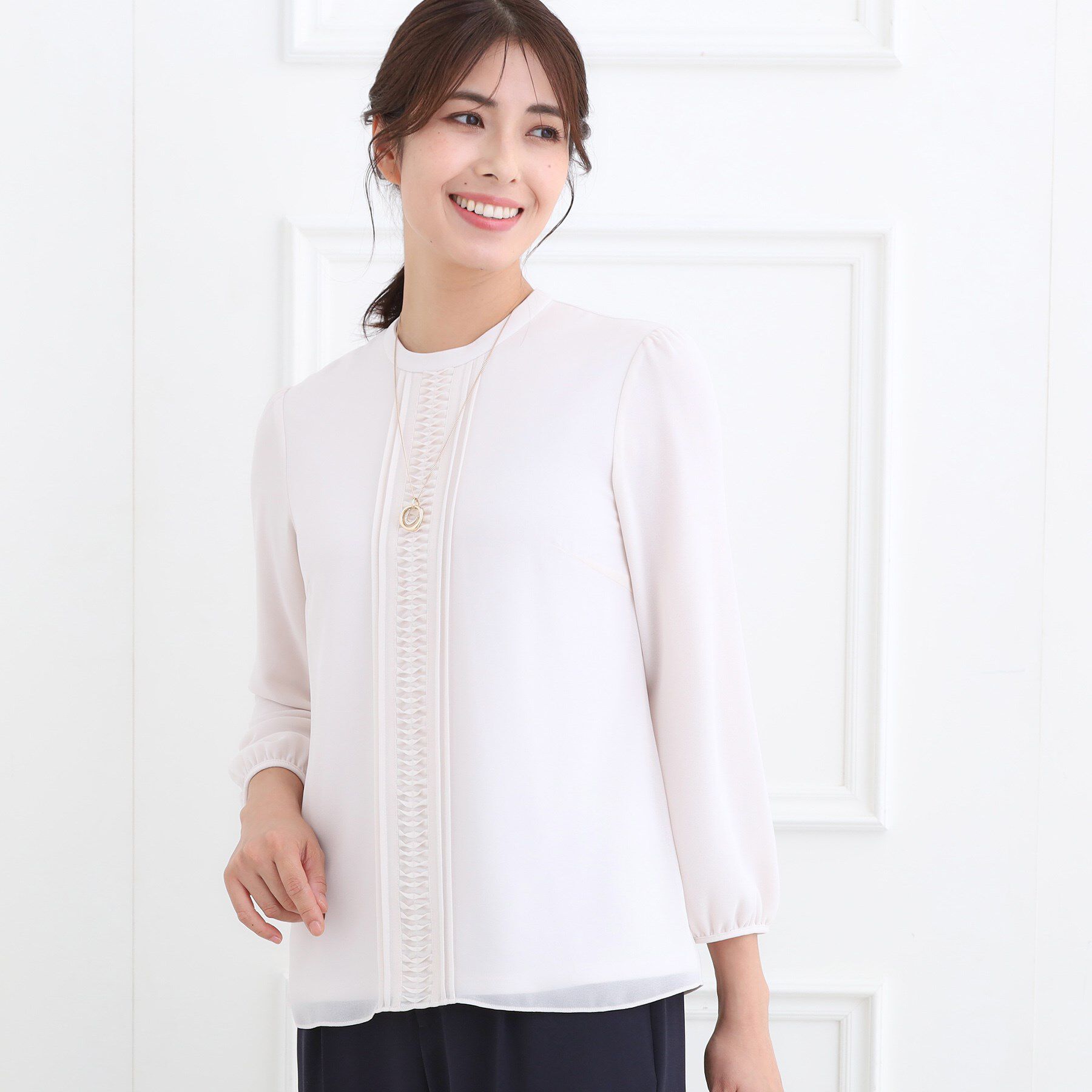 Reflect「【お仕事に◎】スタンドネックブラウス」|シャツ・ブラウス|