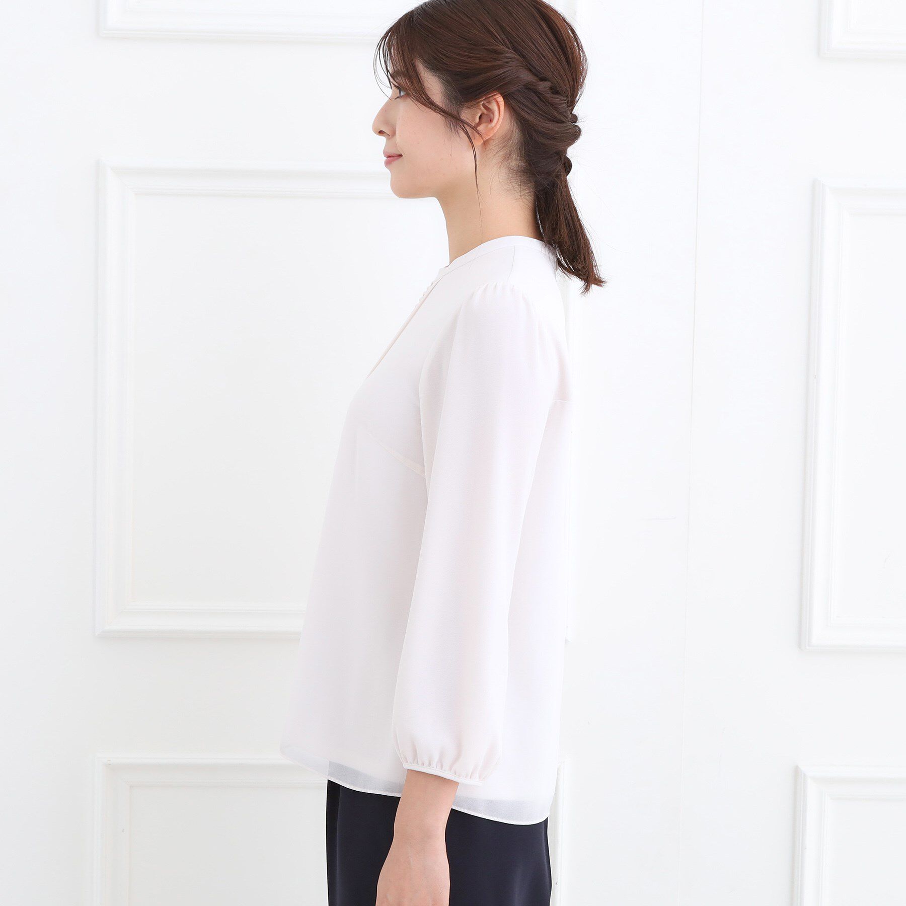 Reflect「【お仕事に◎】スタンドネックブラウス」|シャツ・ブラウス|