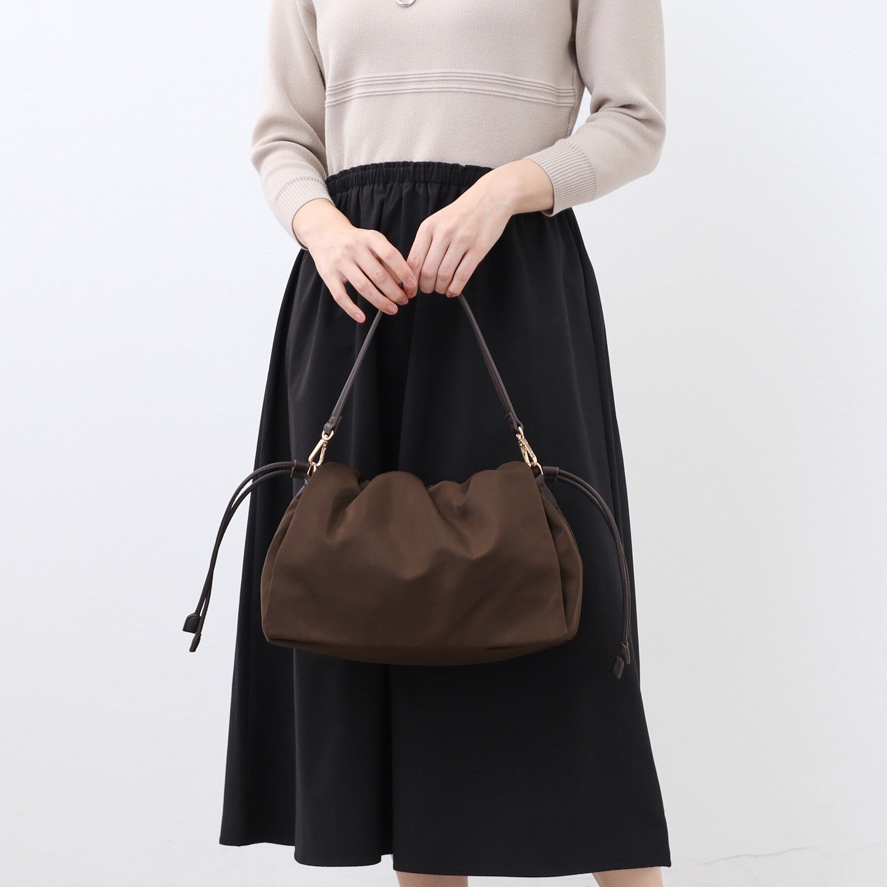 Reflect「【ショルダーストラップ付き】しぼりデザインバッグ」|ショルダー・メッセンジャー|