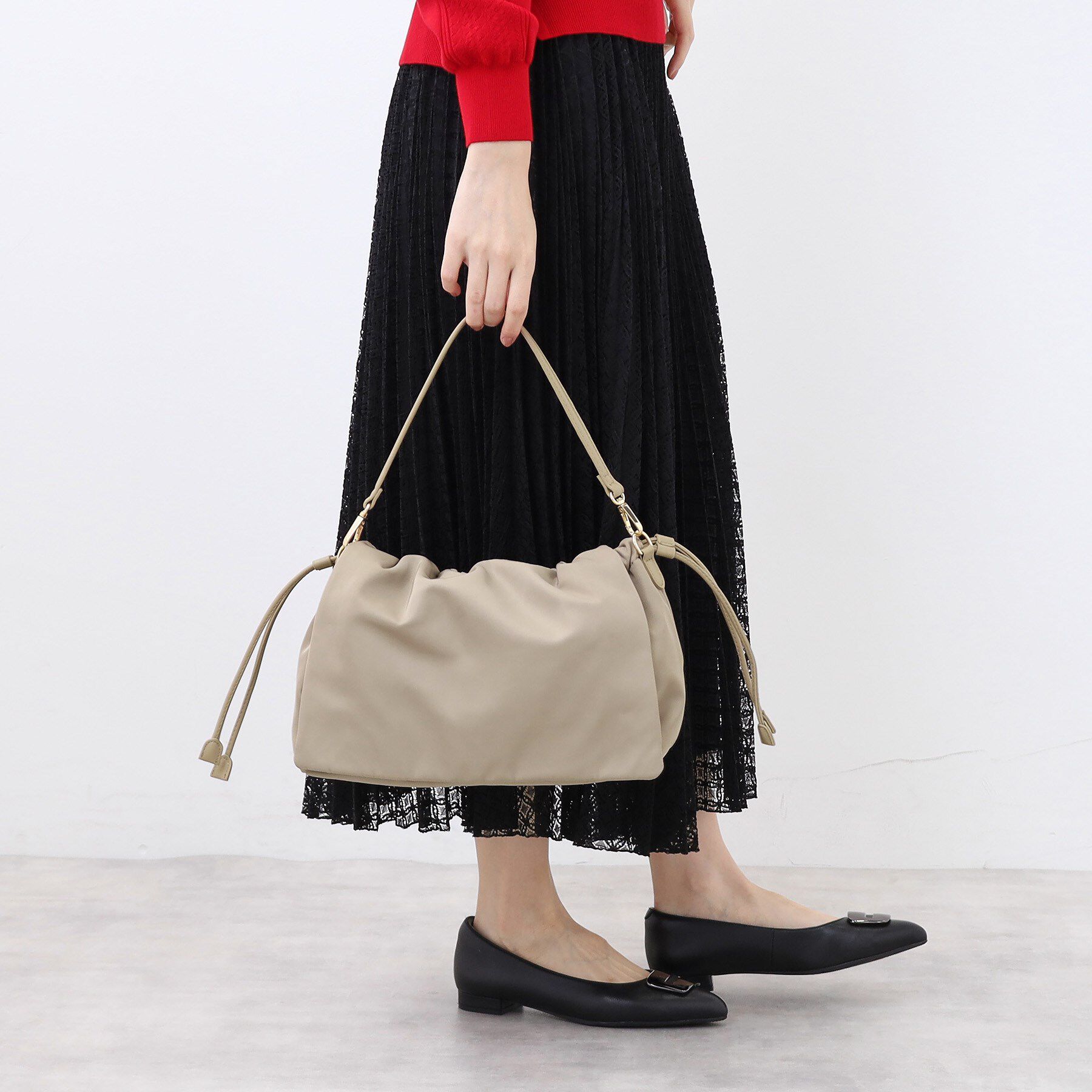 Reflect「【ショルダーストラップ付き】しぼりデザインバッグ」|ショルダー・メッセンジャー|