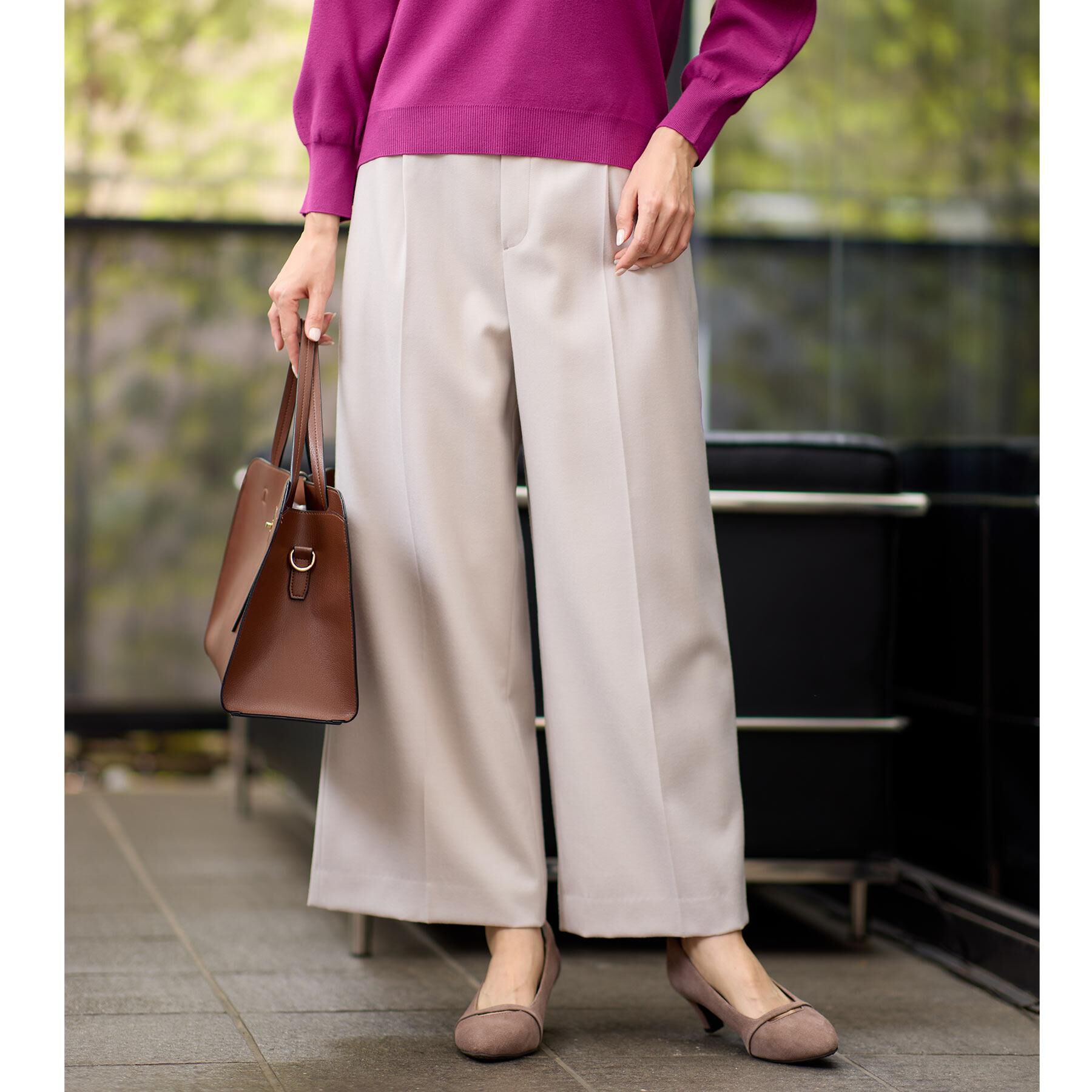 Reflect「【腰周りすっきり◎】ワイドクロップドパンツ」|その他|