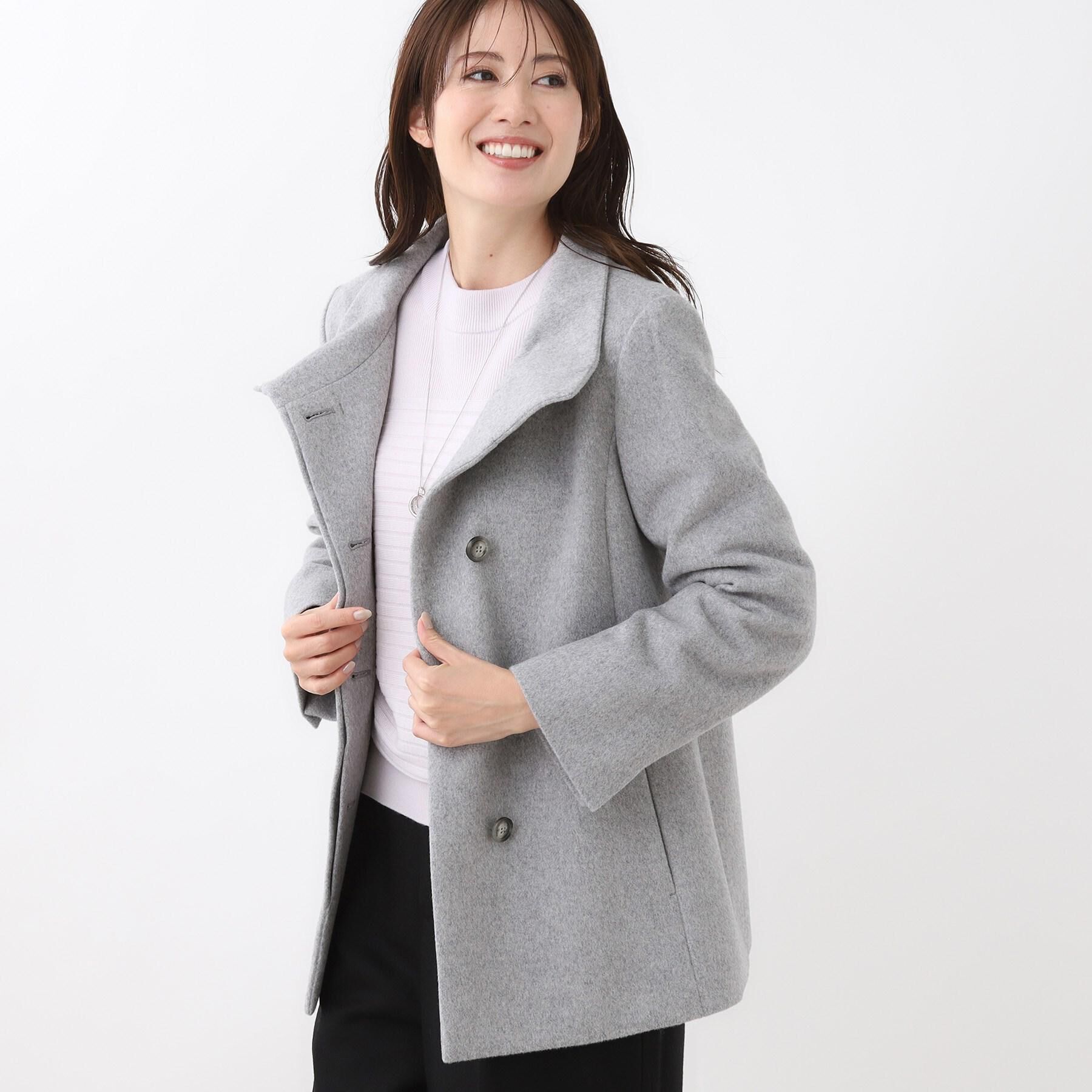 Reflect「【衿が顔に当たらない◎】スタンドネックミドルコート」|その他|ライトグレー(011