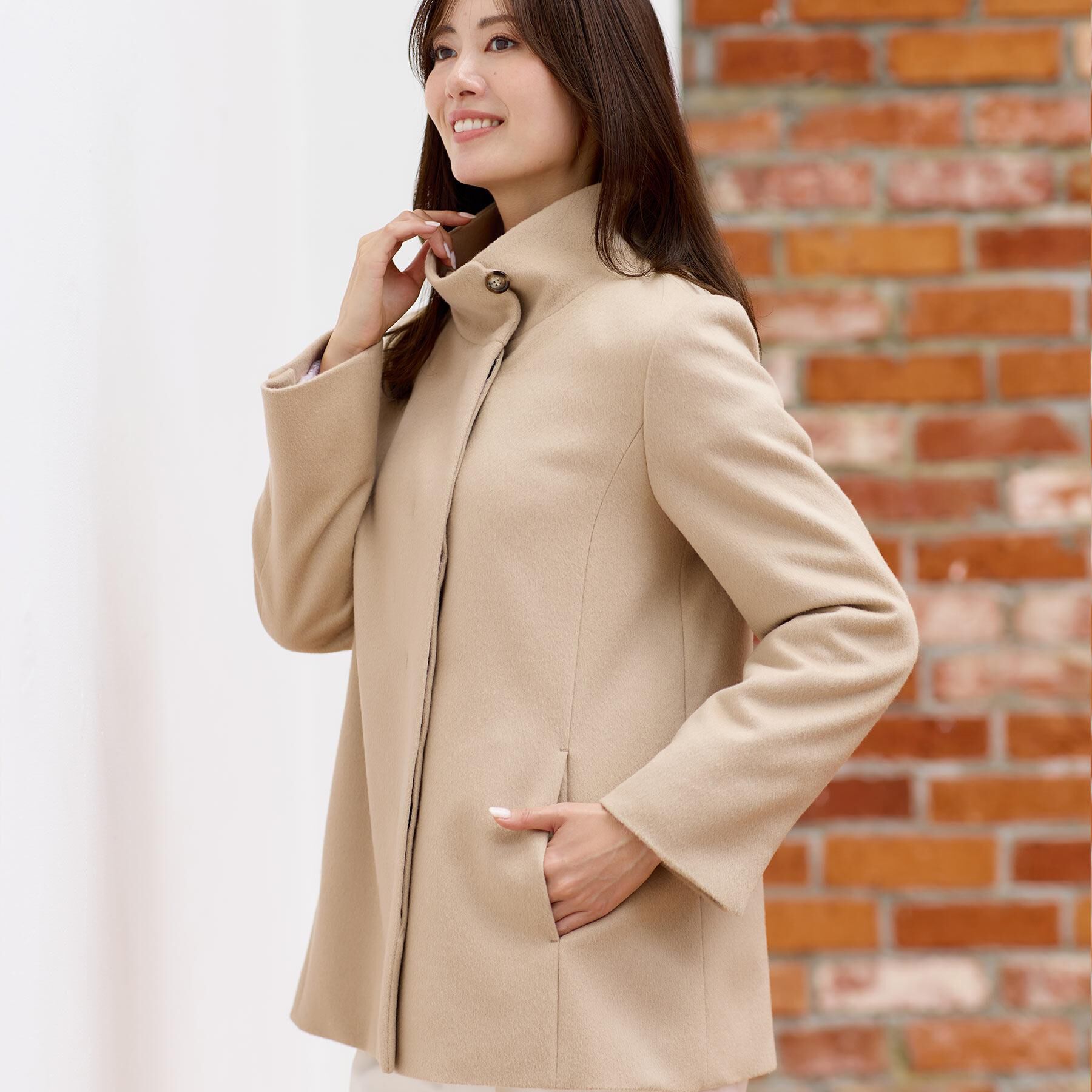 Reflect「【衿が顔に当たらない◎】スタンドネックミドルコート」|その他|