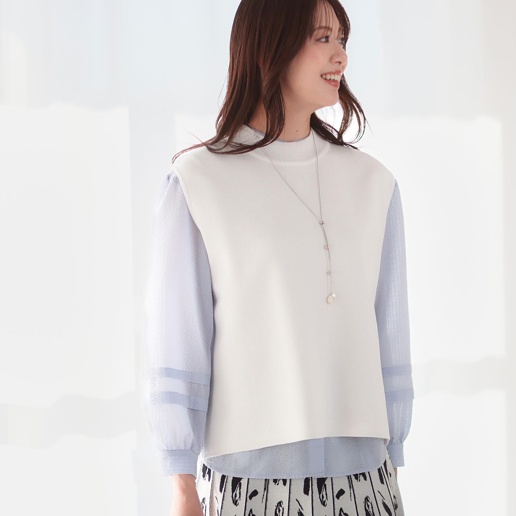 Reflect「【セットアップ可】ダブルジャカードニットベスト」|ニット・セーター|