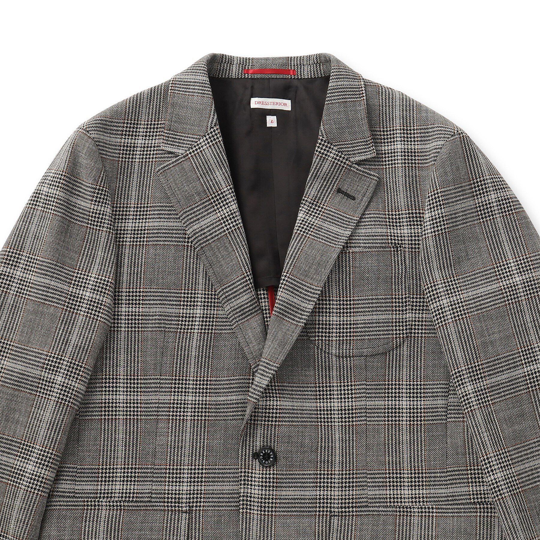 DRESSTERIOR「ウールコットン グレンチェックジャケット」|テーラードジャケット|