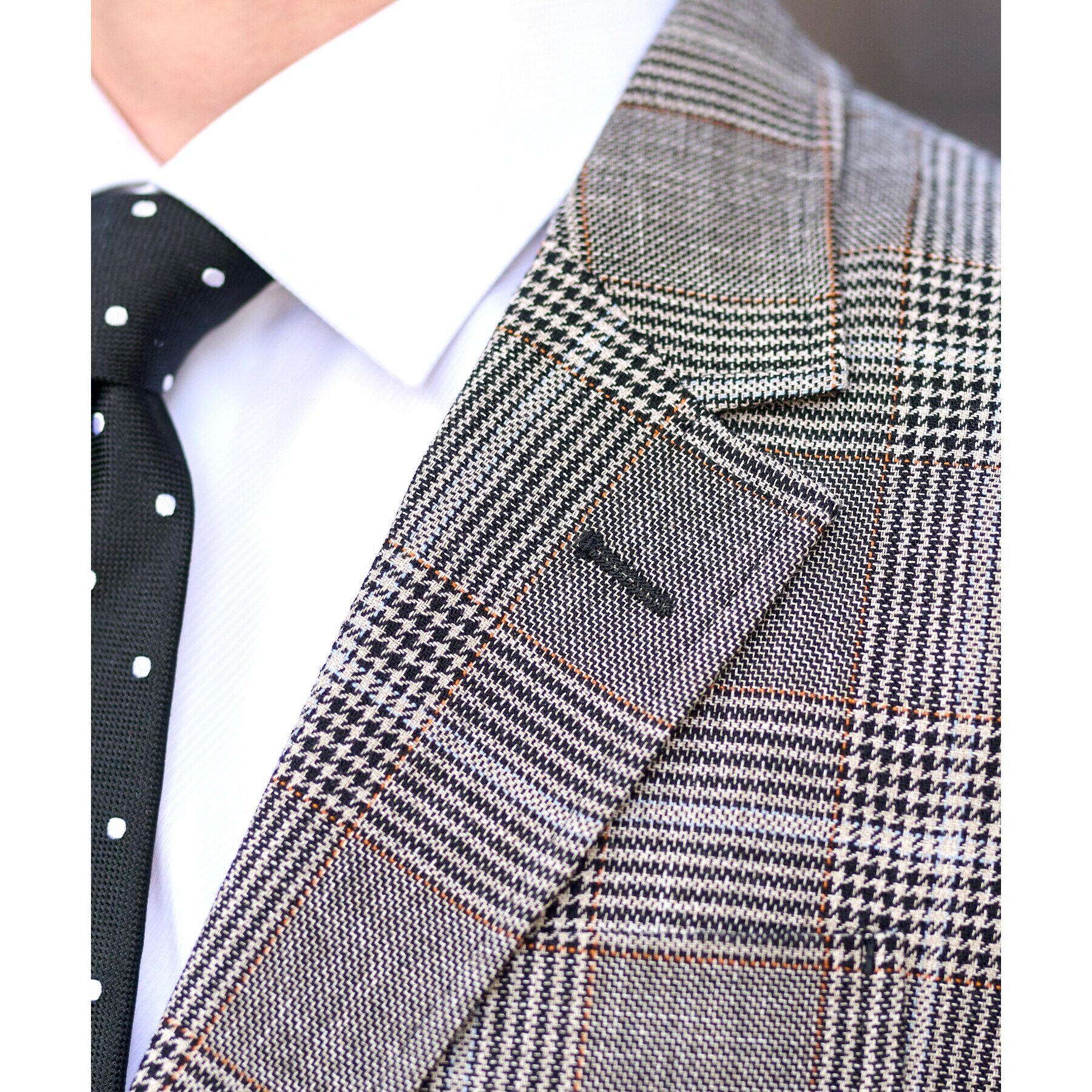 DRESSTERIOR「ウールコットン グレンチェックジャケット」|テーラードジャケット|