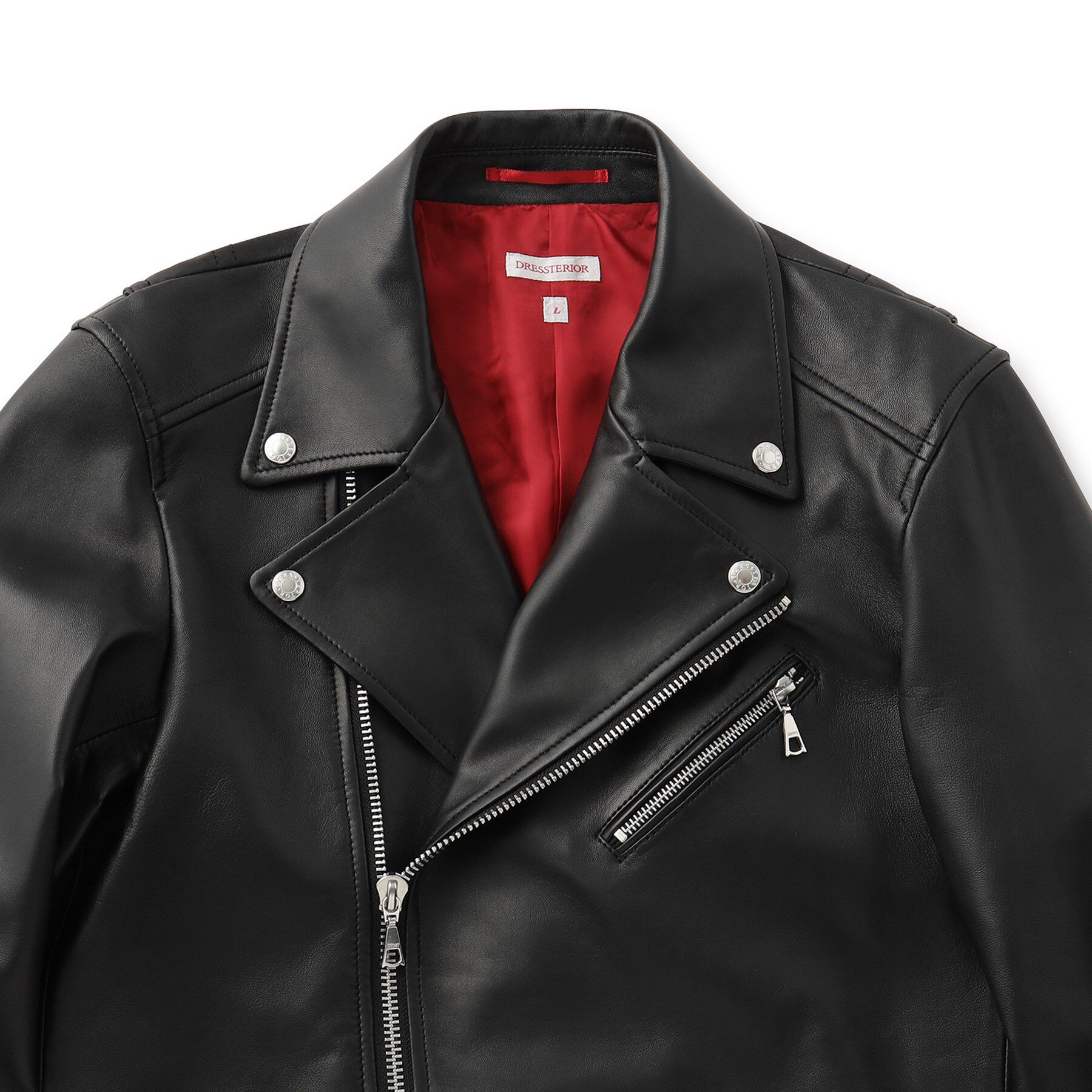 DRESSTERIOR「【本革】レザーライダースジャケット」|ライダースジャケット|