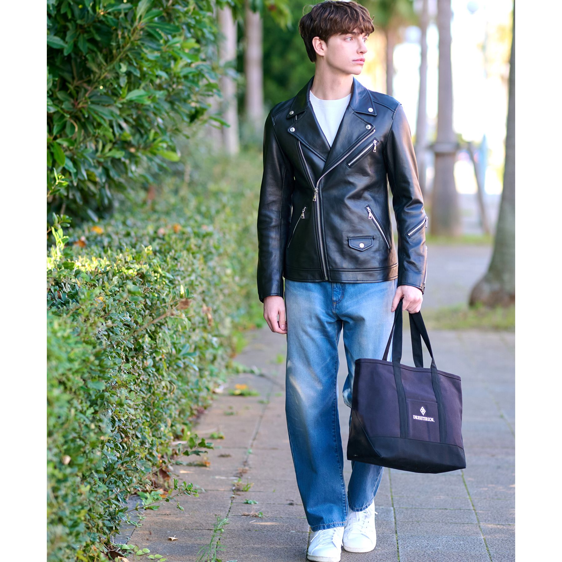 DRESSTERIOR「【本革】レザーライダースジャケット」|ライダースジャケット|