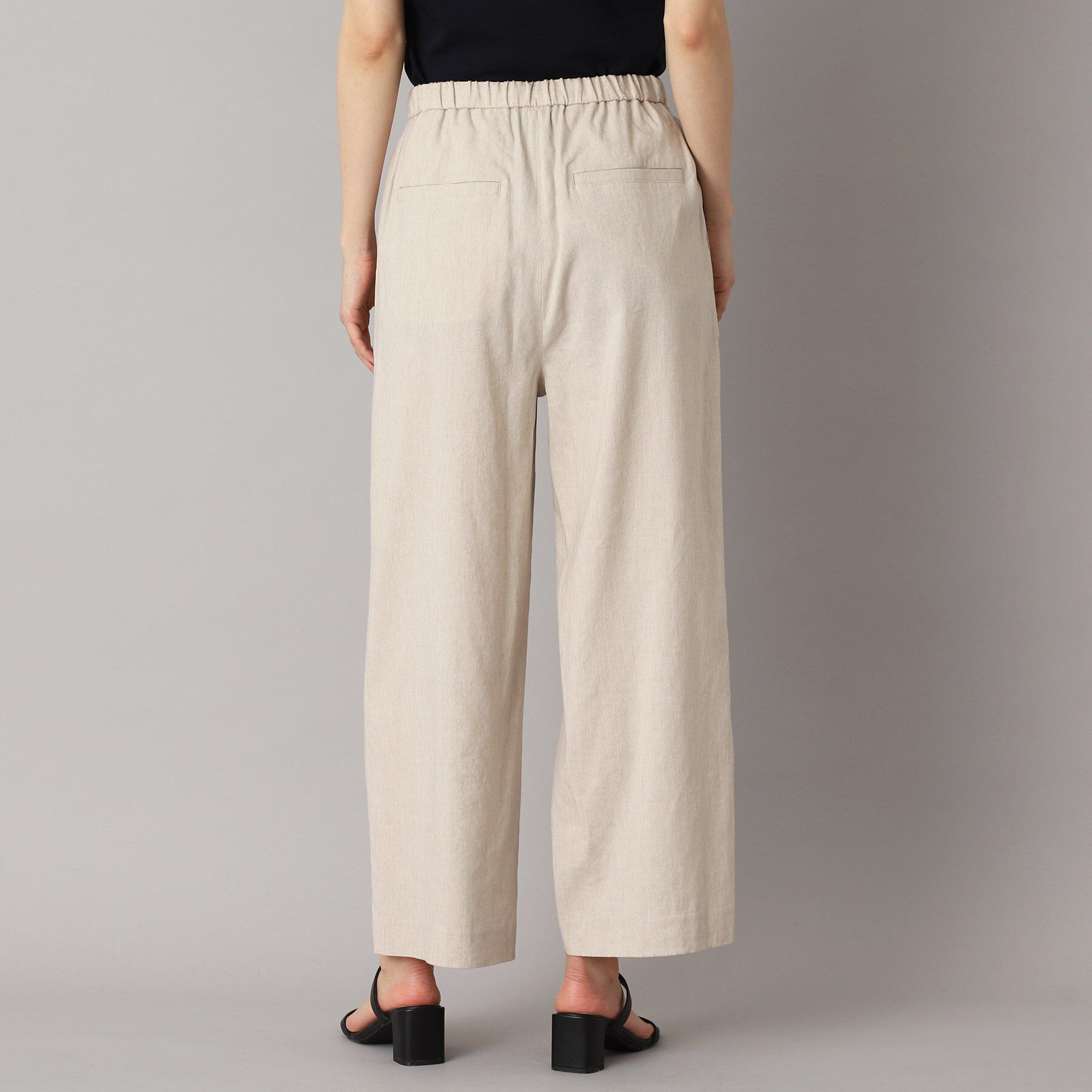 DRESSTERIOR「【接触冷感/洗える/ウエストゴム】ウォッシャブルリネンイージーワイドパンツ」|その他|