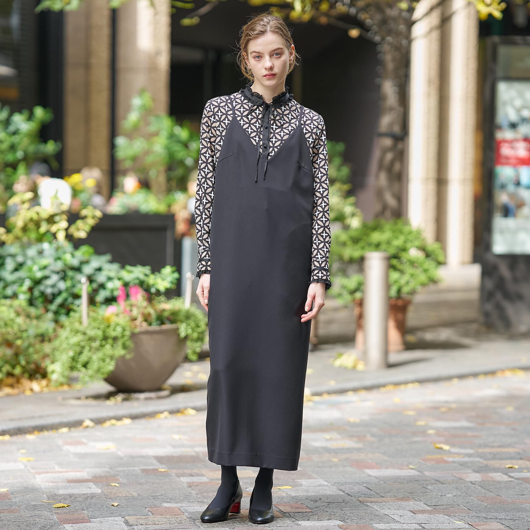 DRESSTERIOR「【美人百花/モデル美香着用】コンフォートアイラインキャミワンピース」|ワンピース|