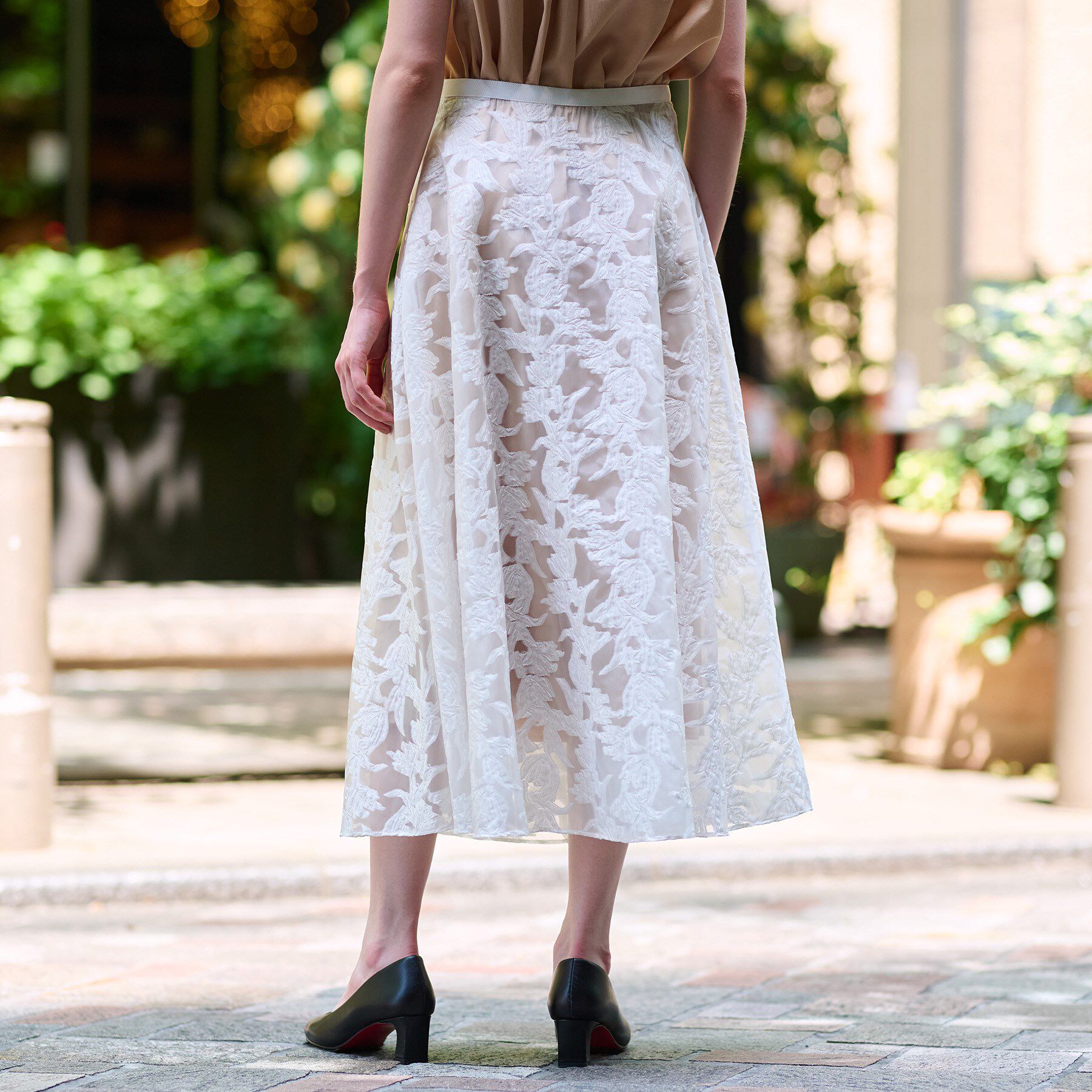 DRESSTERIOR「【きれいめ/裏地取り外し可】シアージャカードスカート」|スカート|