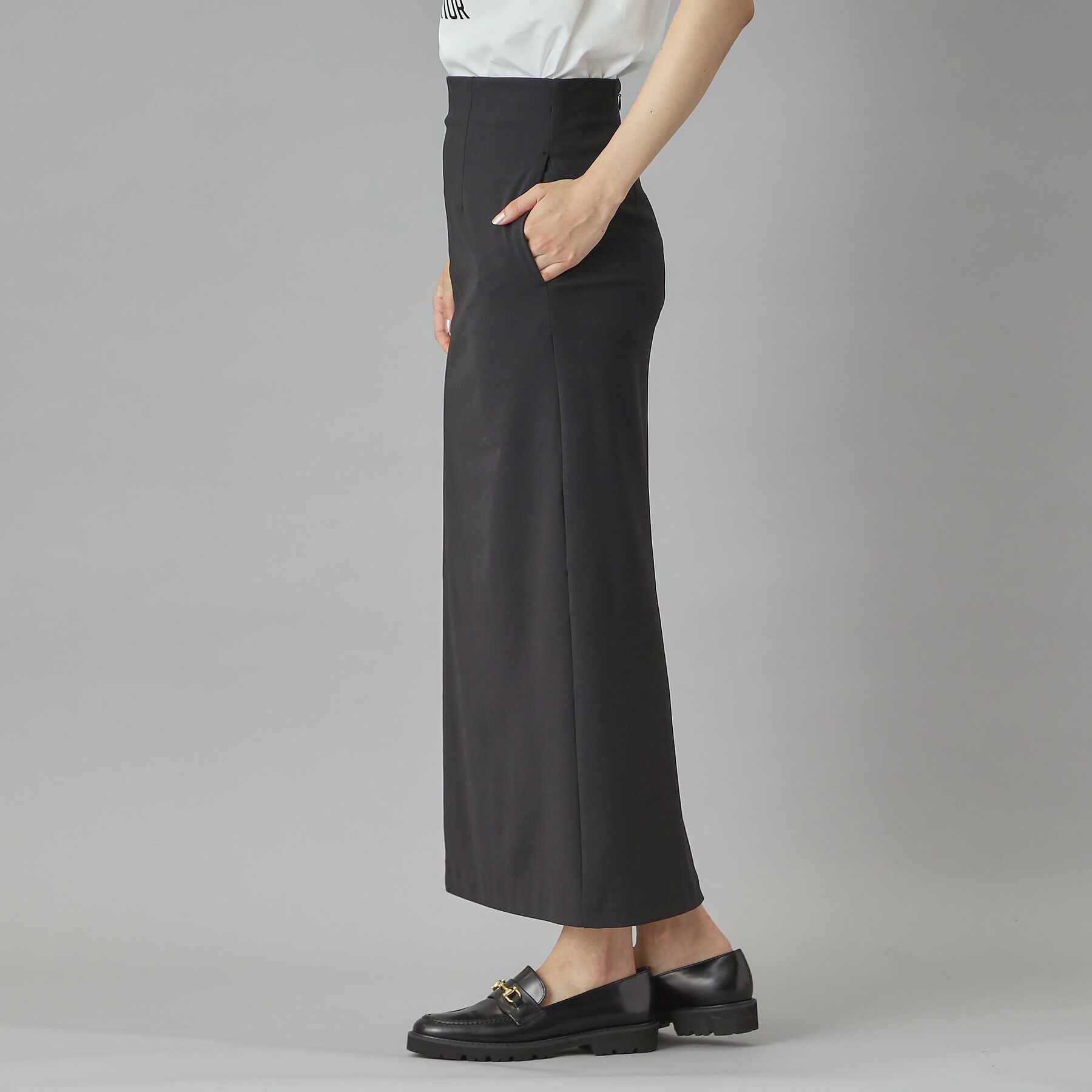 DRESSTERIOR「【洗える/ポケット付き】ストレッチナロースカート」|スカート|