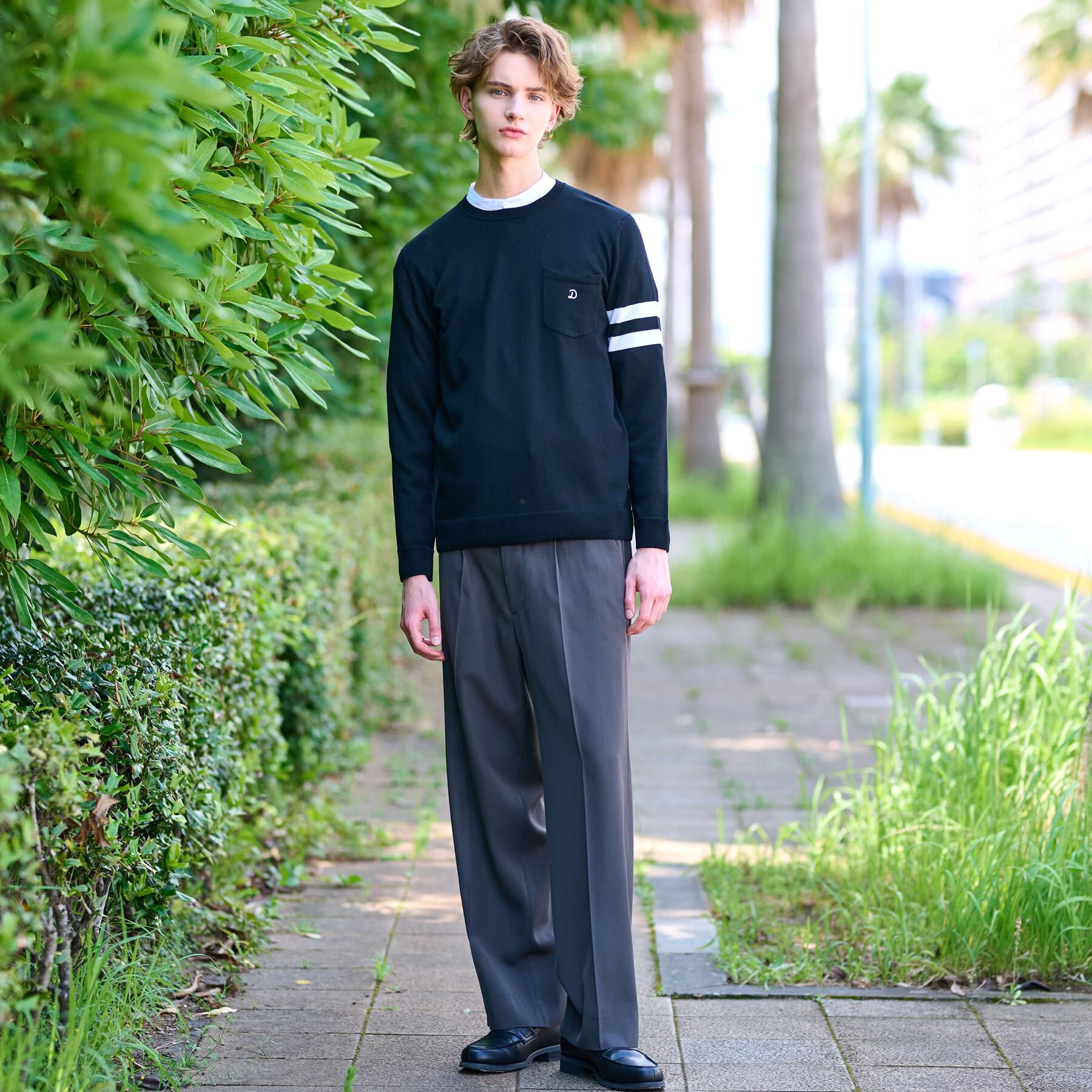 DRESSTERIOR「ウォッシャブルファインメリノ クルーネックニット」|ニット・セーター|