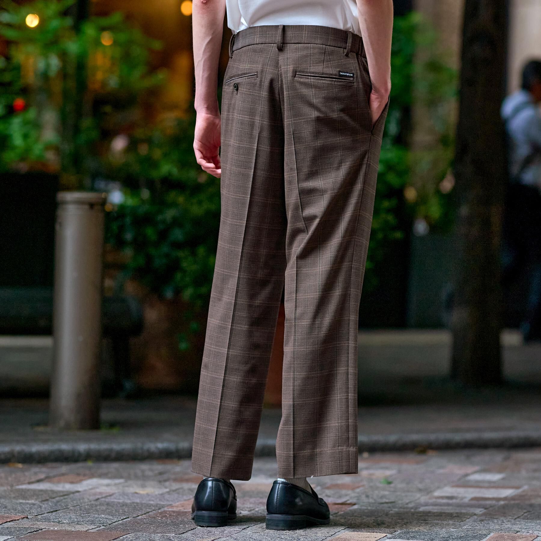 DRESSTERIOR「【セットアップ可】2WAYストレッチ チェック SET UP ワイドパンツ」|その他|