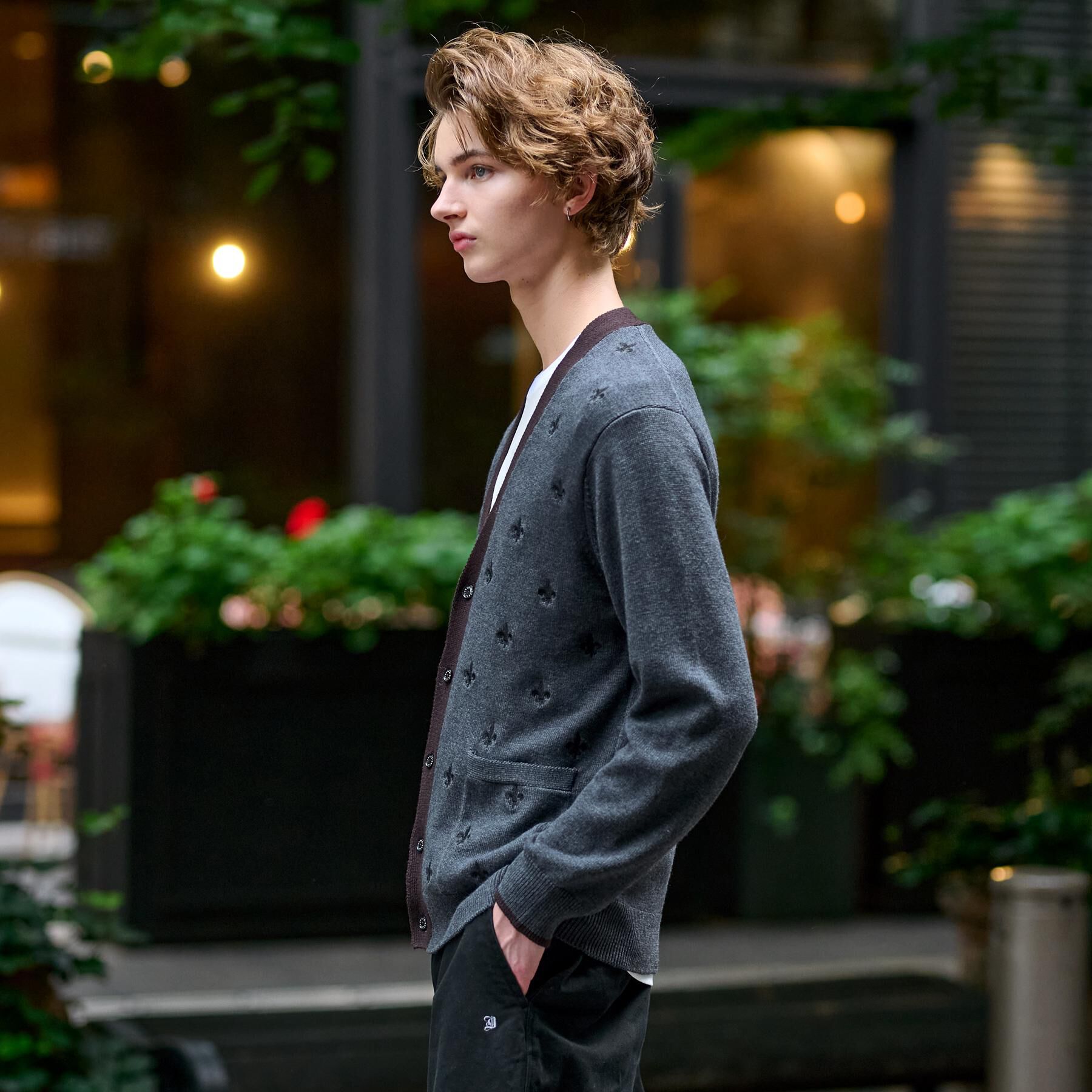 DRESSTERIOR「エンブロイダリー ニットカーディガン」|カーディガン|