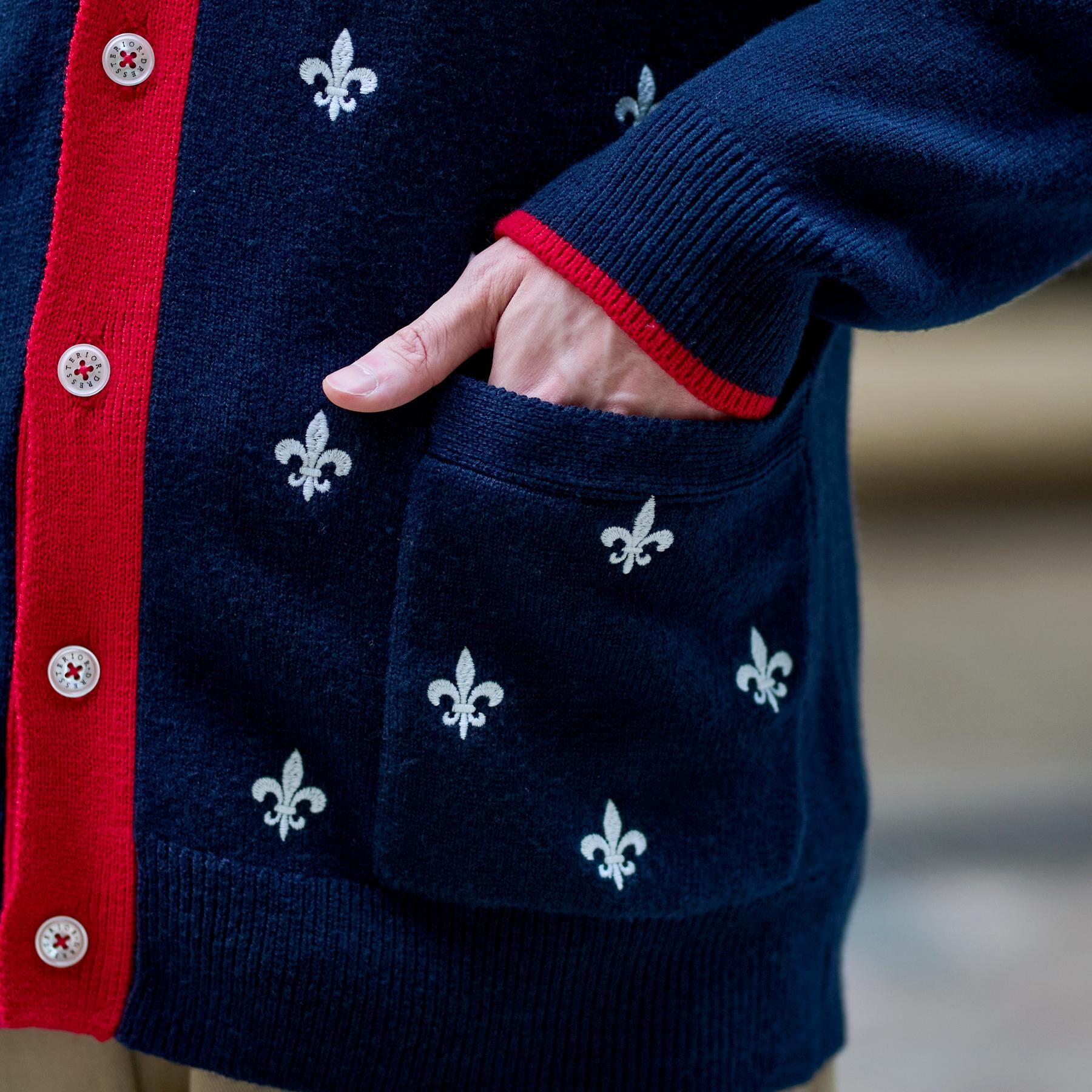 DRESSTERIOR「エンブロイダリー ニットカーディガン」|カーディガン|