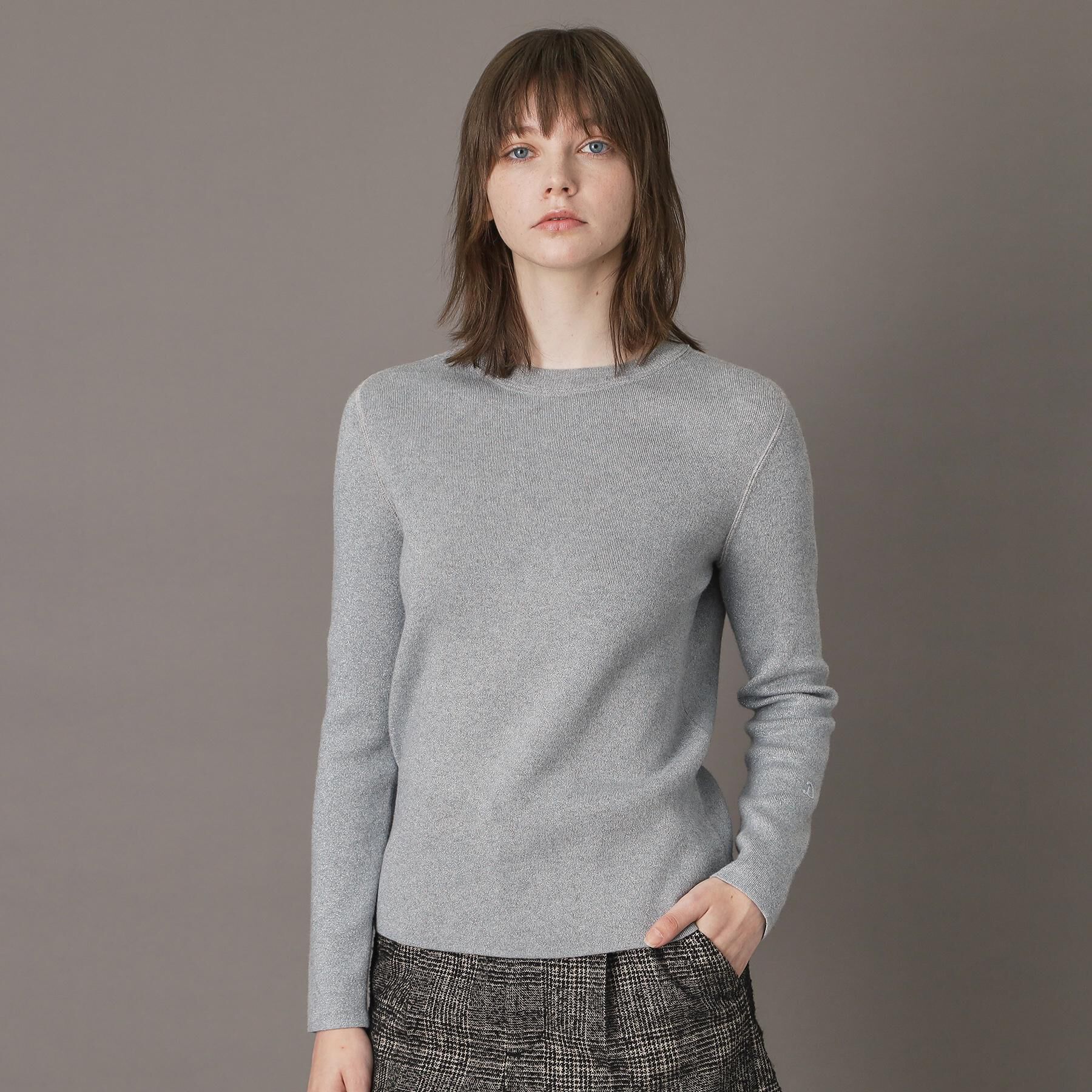 DRESSTERIOR「【ウォッシャブル】ラメコットンカシミヤニット」|ニット・セーター|