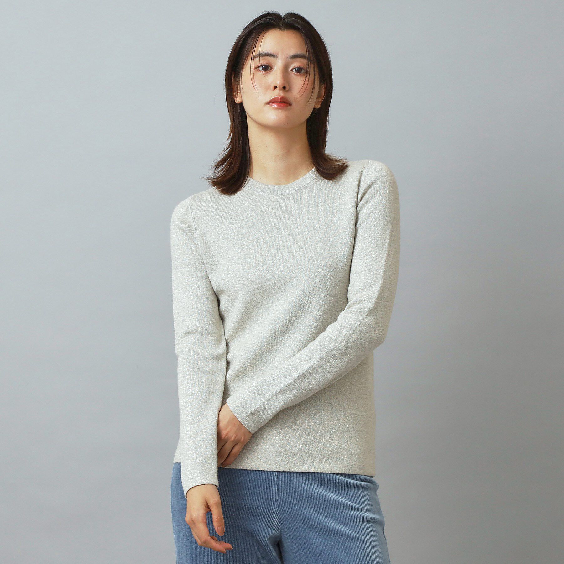 DRESSTERIOR「【ウォッシャブル】ラメコットンカシミヤニット」|ニット・セーター|