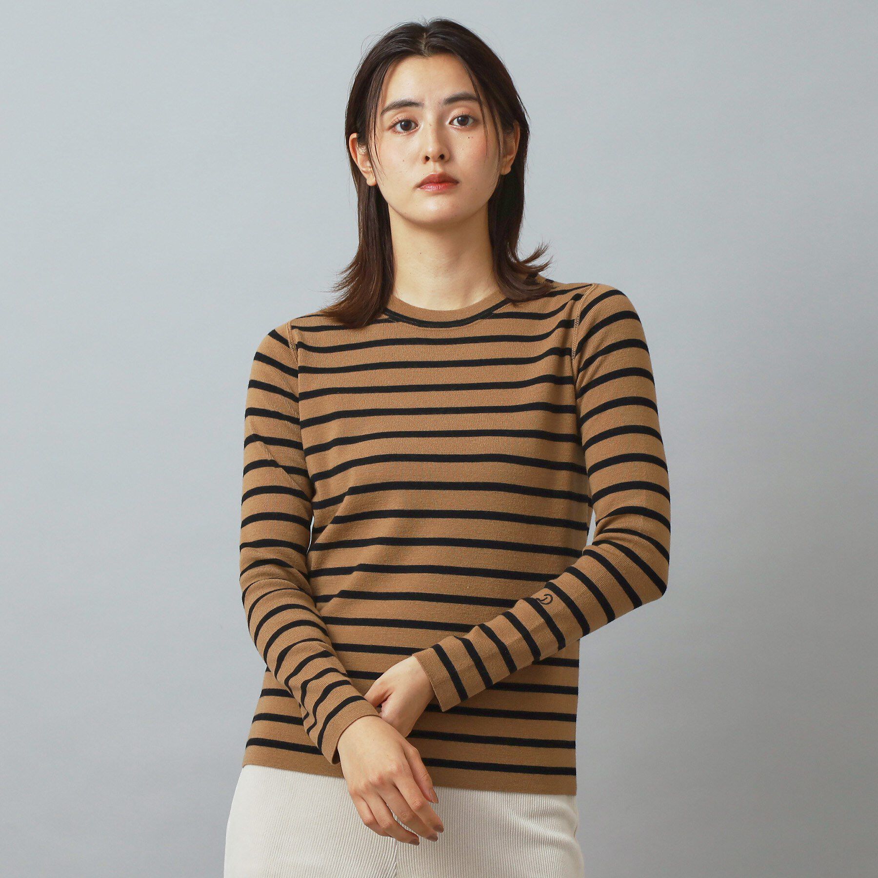 DRESSTERIOR「ストレッチフルニードルボーダーニット」|ニット・セーター|