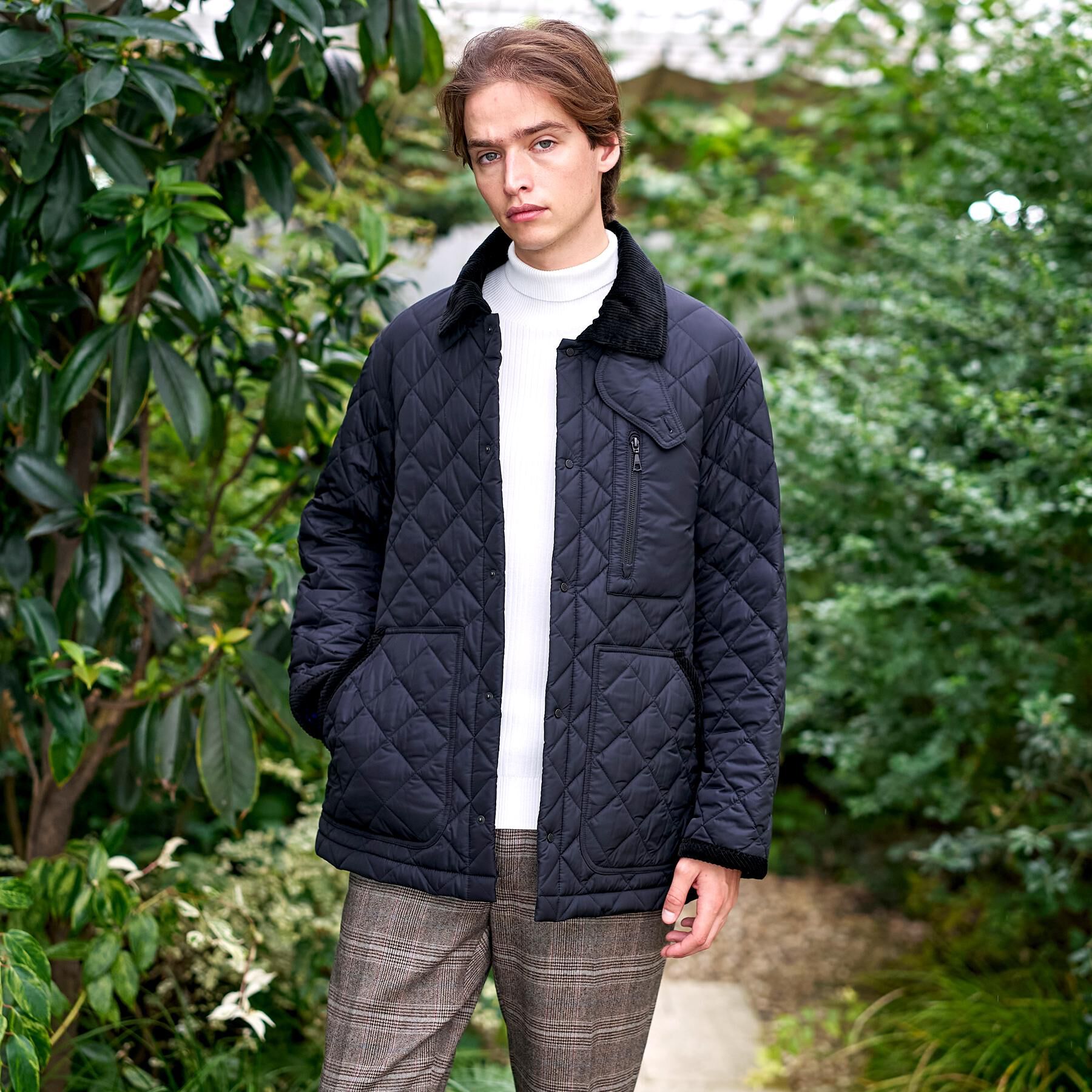 DRESSTERIOR「キルティング ハンティングジャケット」|ブルゾン・スタジャン|