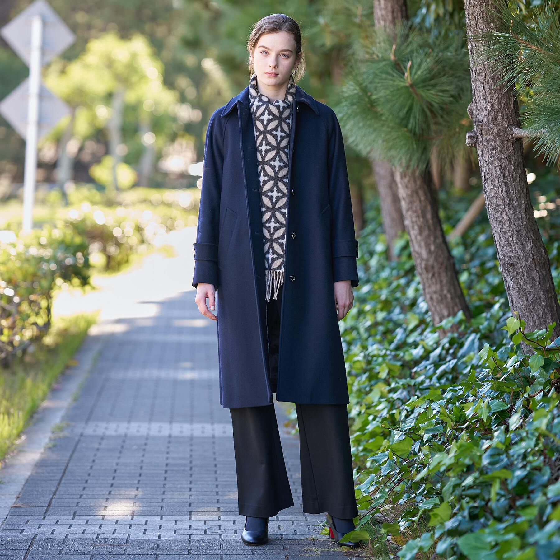 DRESSTERIOR「Super110sウールステンカラーコート」|ステンカラーコート|