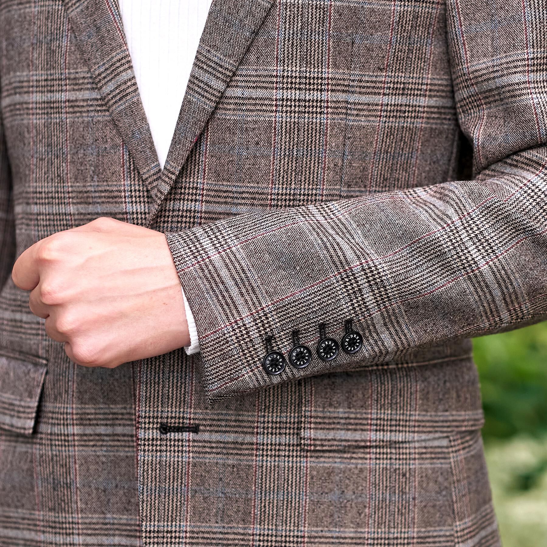 DRESSTERIOR「【セットアップ可】ヨーロピアン グレンチェックジャケット」|テーラードジャケット|