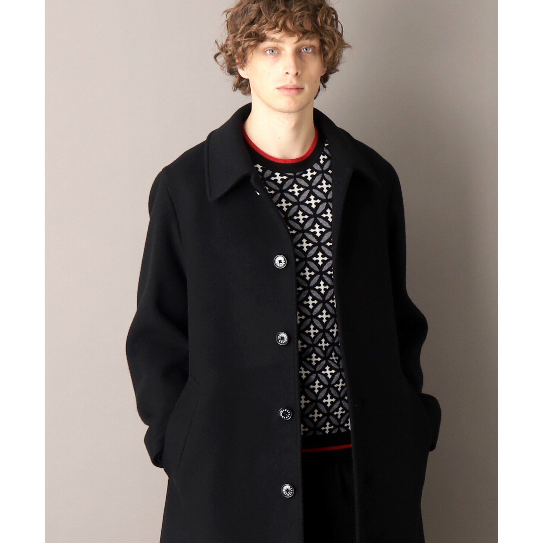 DRESSTERIOR「【SUPER140&rsquo;sウール】メルトン ステンカラーコート」|ステンカラーコート|