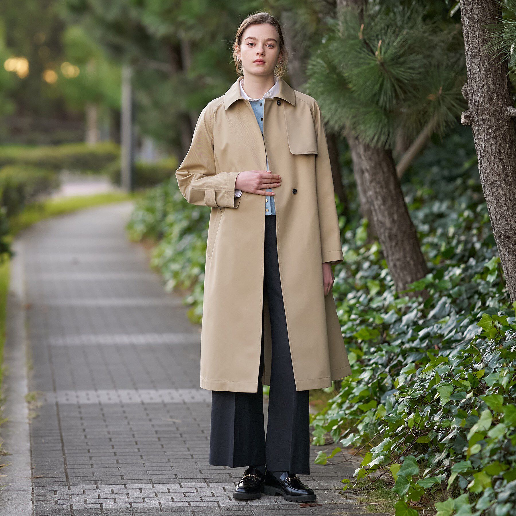 DRESSTERIOR「【ウォッシャブル/美シルエット】ライト トレンチコート」|トレンチコート|