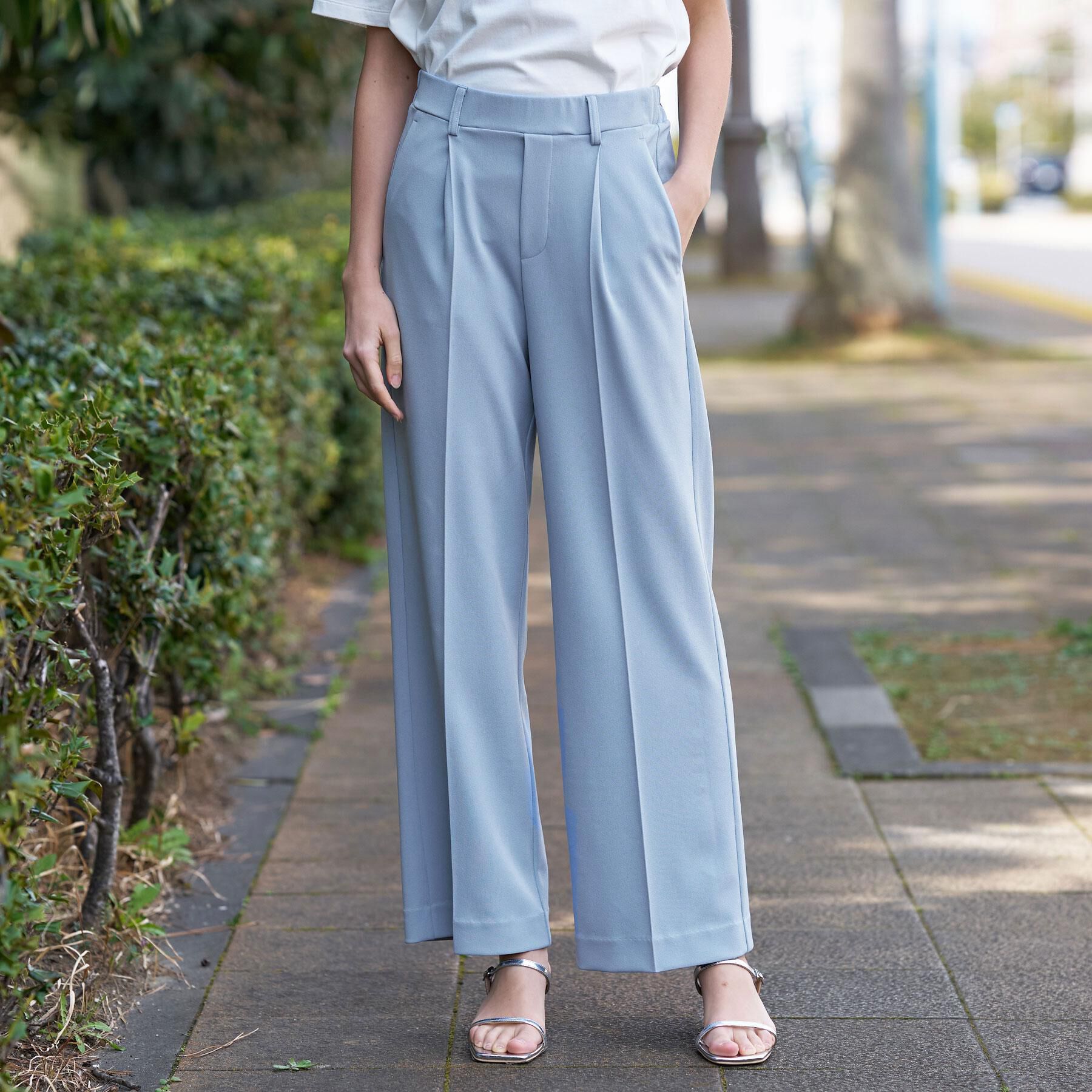 DRESSTERIOR「【接触冷感/ウォッシャブル】センタープレスジョーゼットパンツ」|その他|