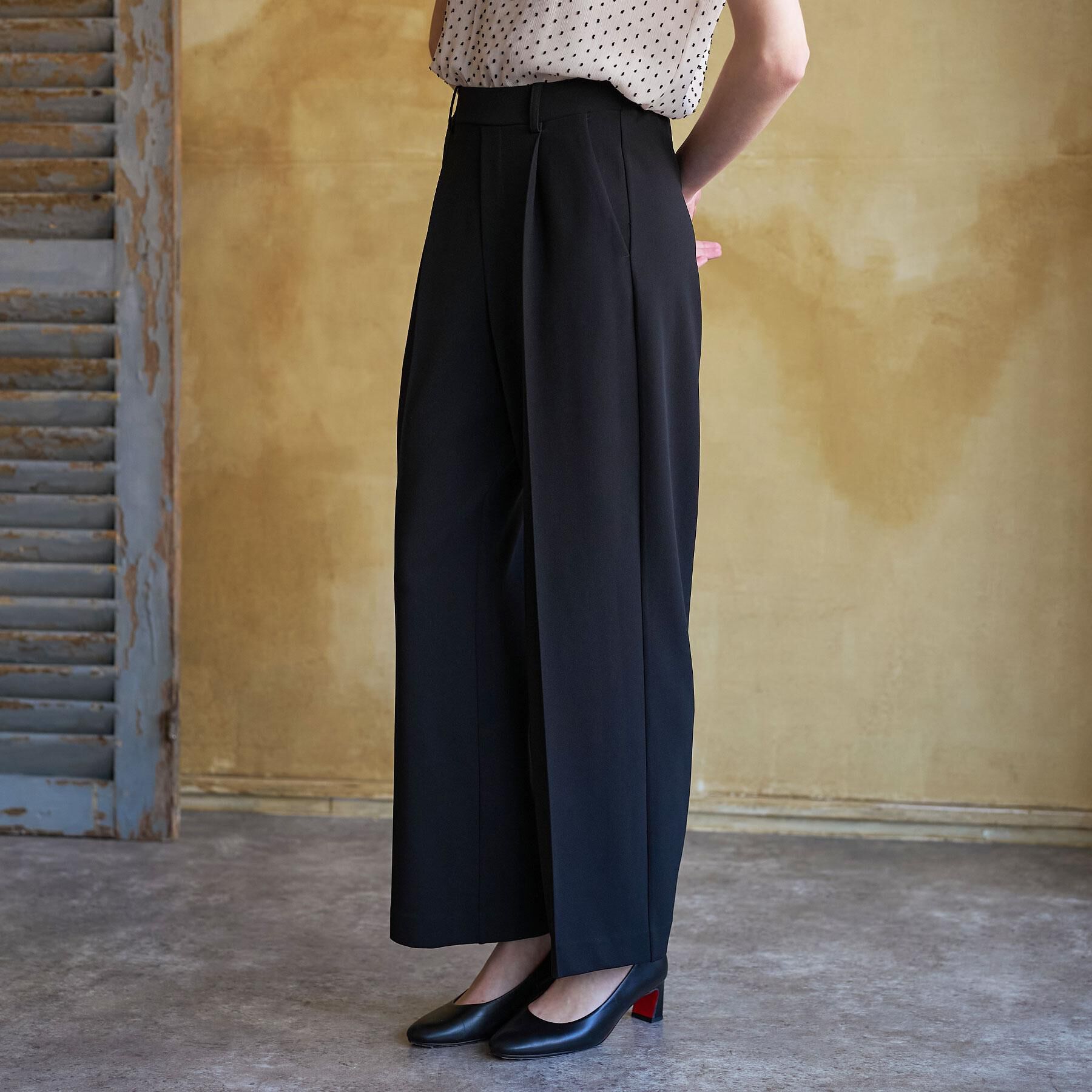 DRESSTERIOR「【接触冷感/ウォッシャブル】センタープレスジョーゼットパンツ」|その他|