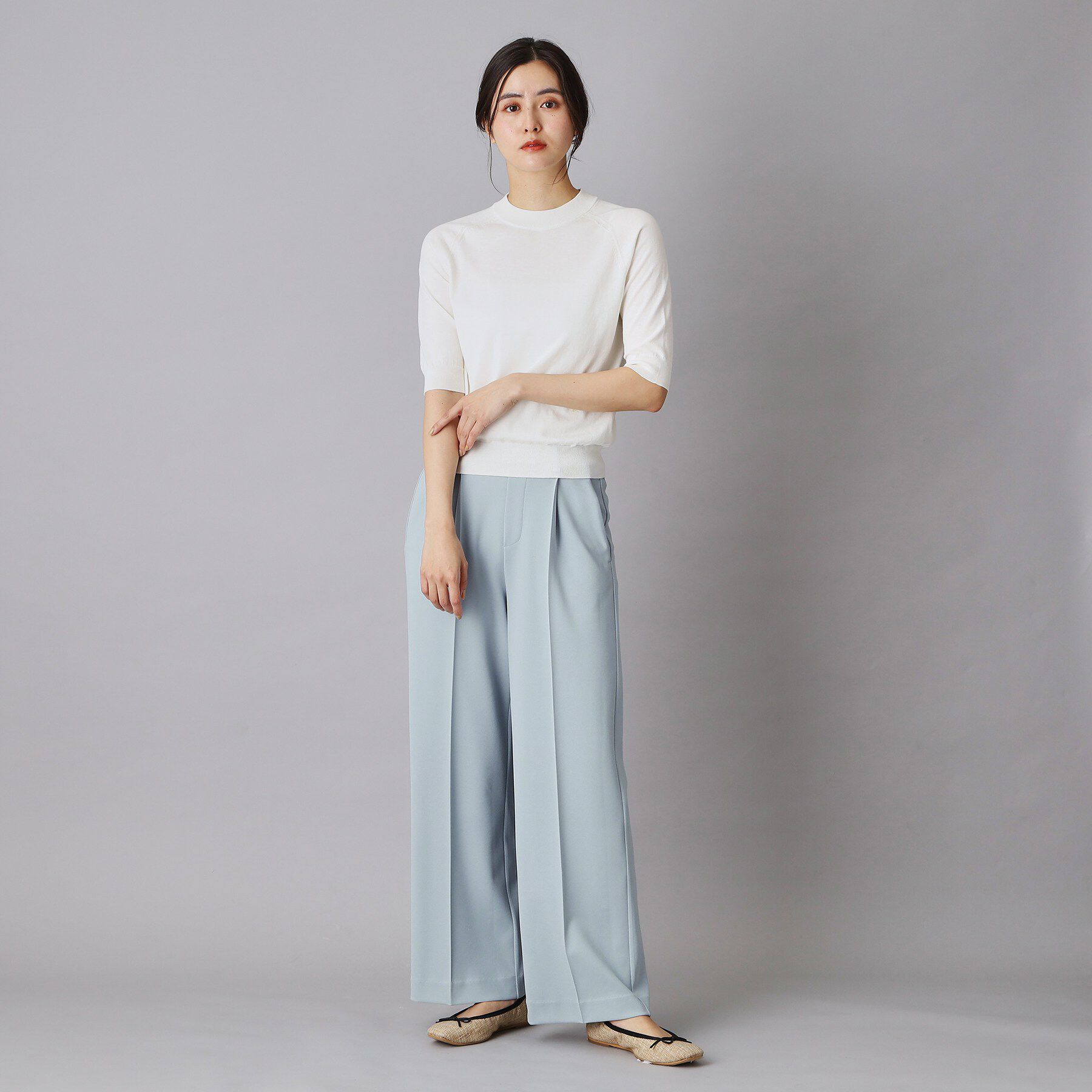 DRESSTERIOR「【接触冷感/ウォッシャブル】センタープレスジョーゼットパンツ」|その他|