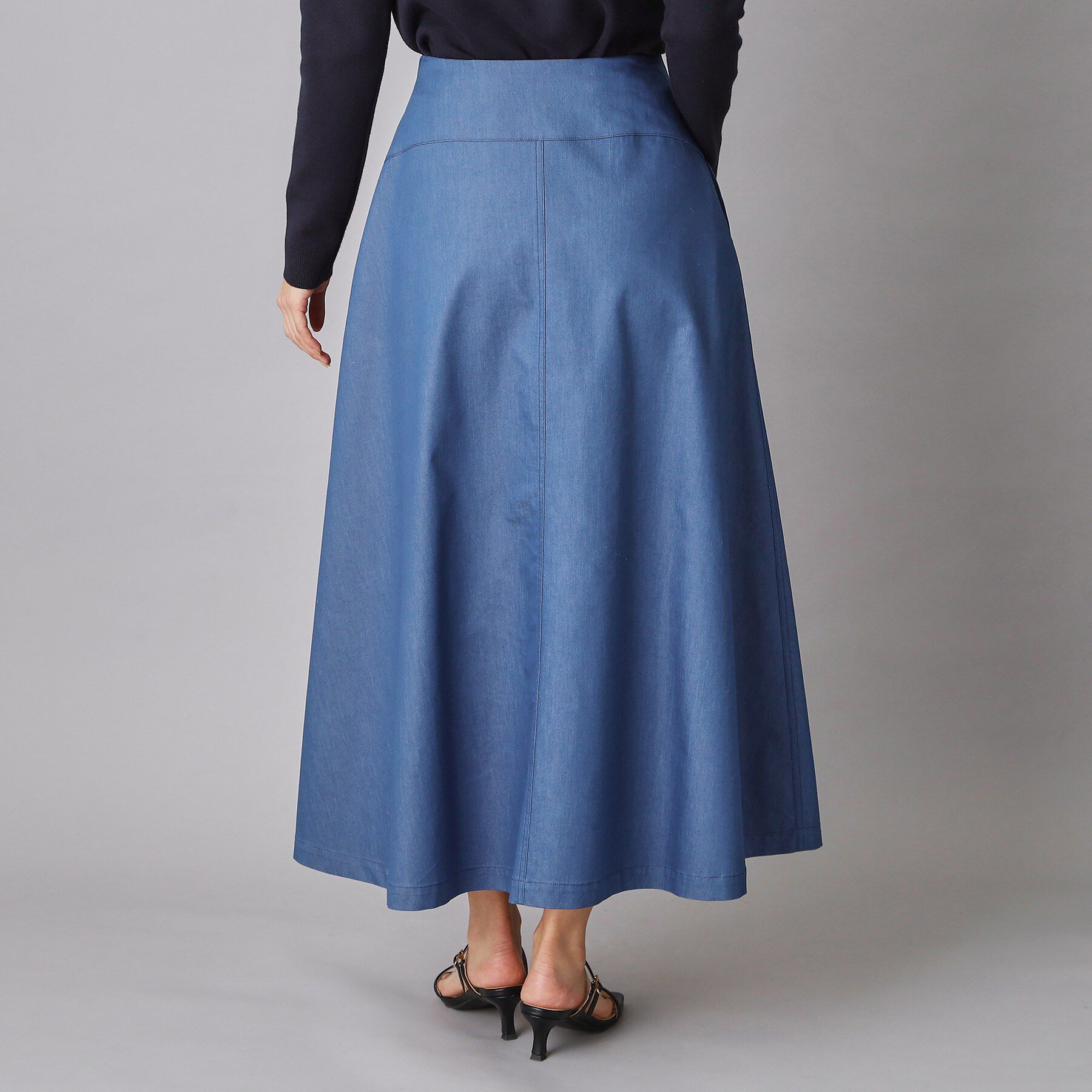 DRESSTERIOR「クールタッチ デニムライク タックスカート」|スカート|